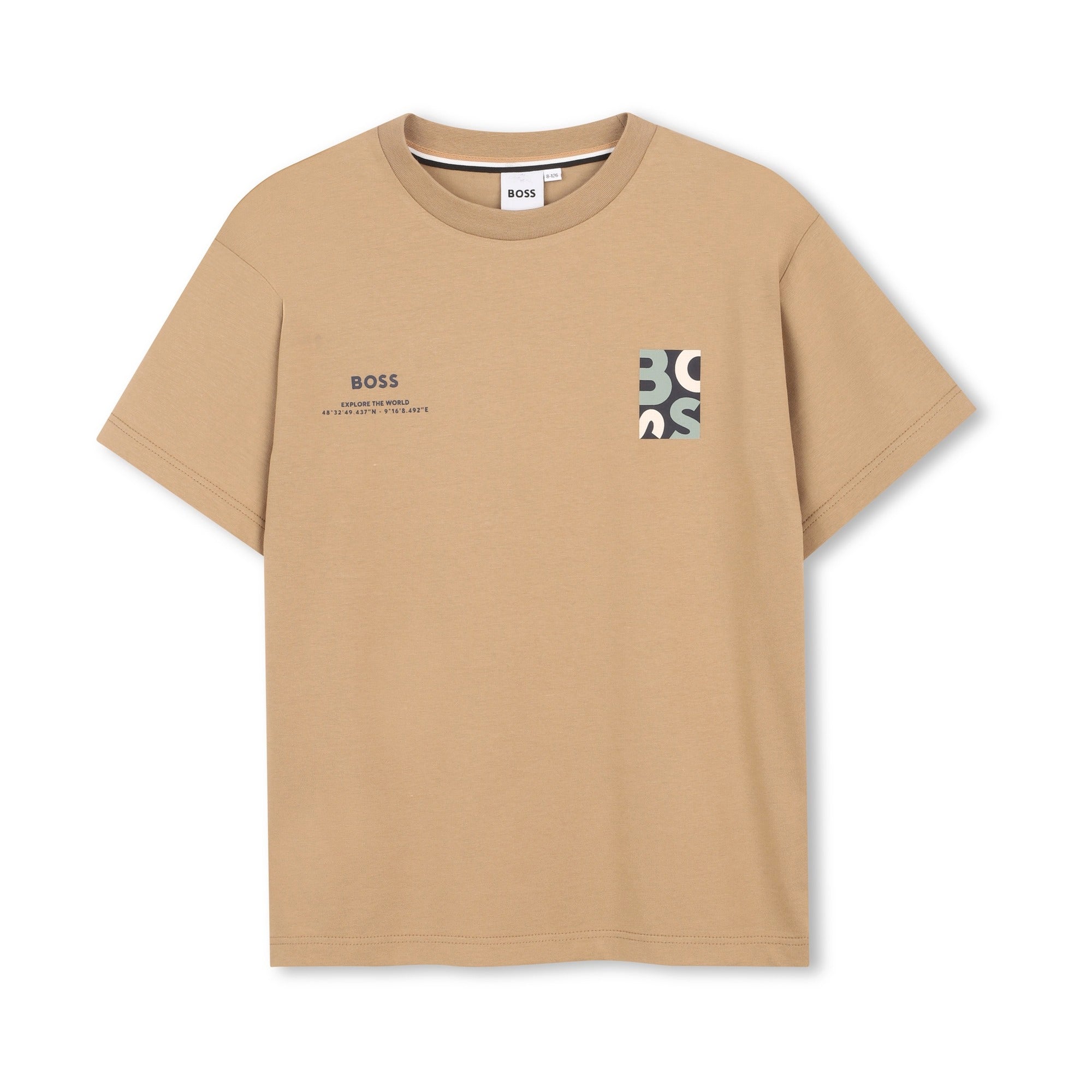 Boss-Cotton Jersey Short Sleeves T-Shirt Dark Stone