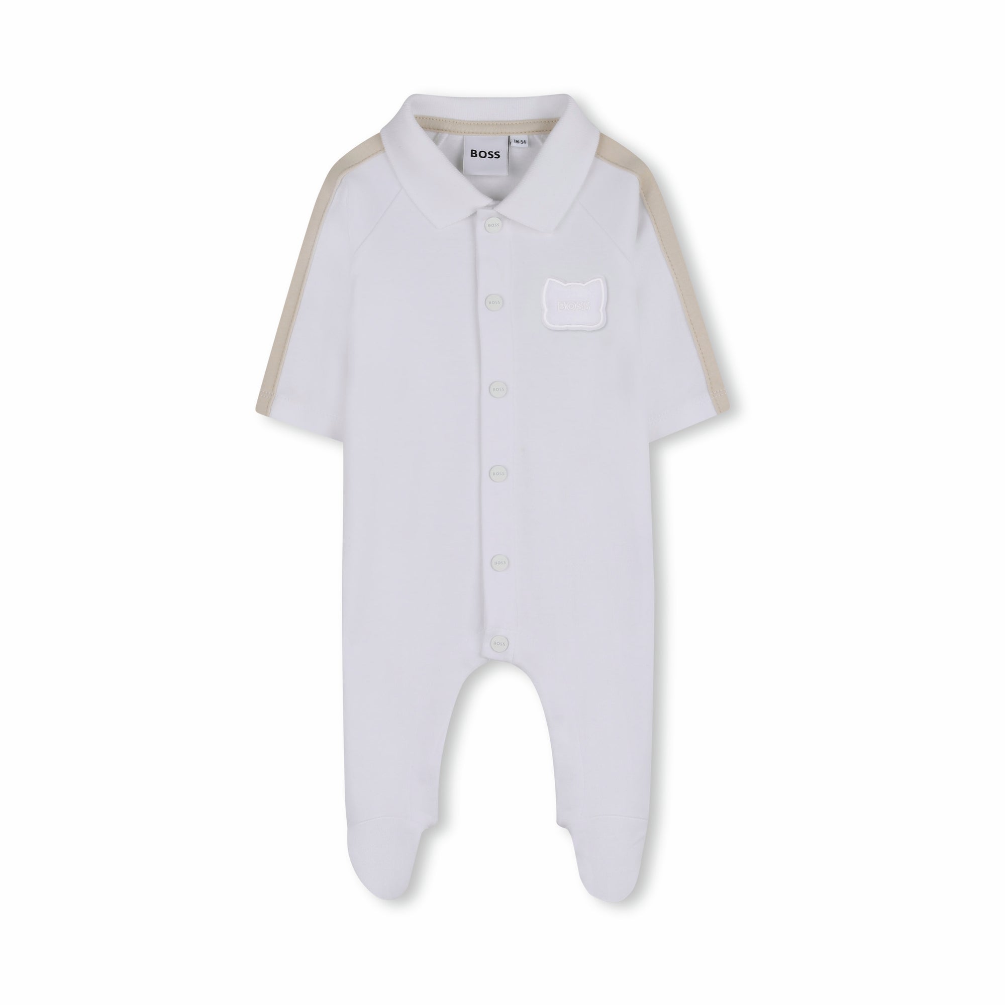 Boss-Footie With Polo Collar White
