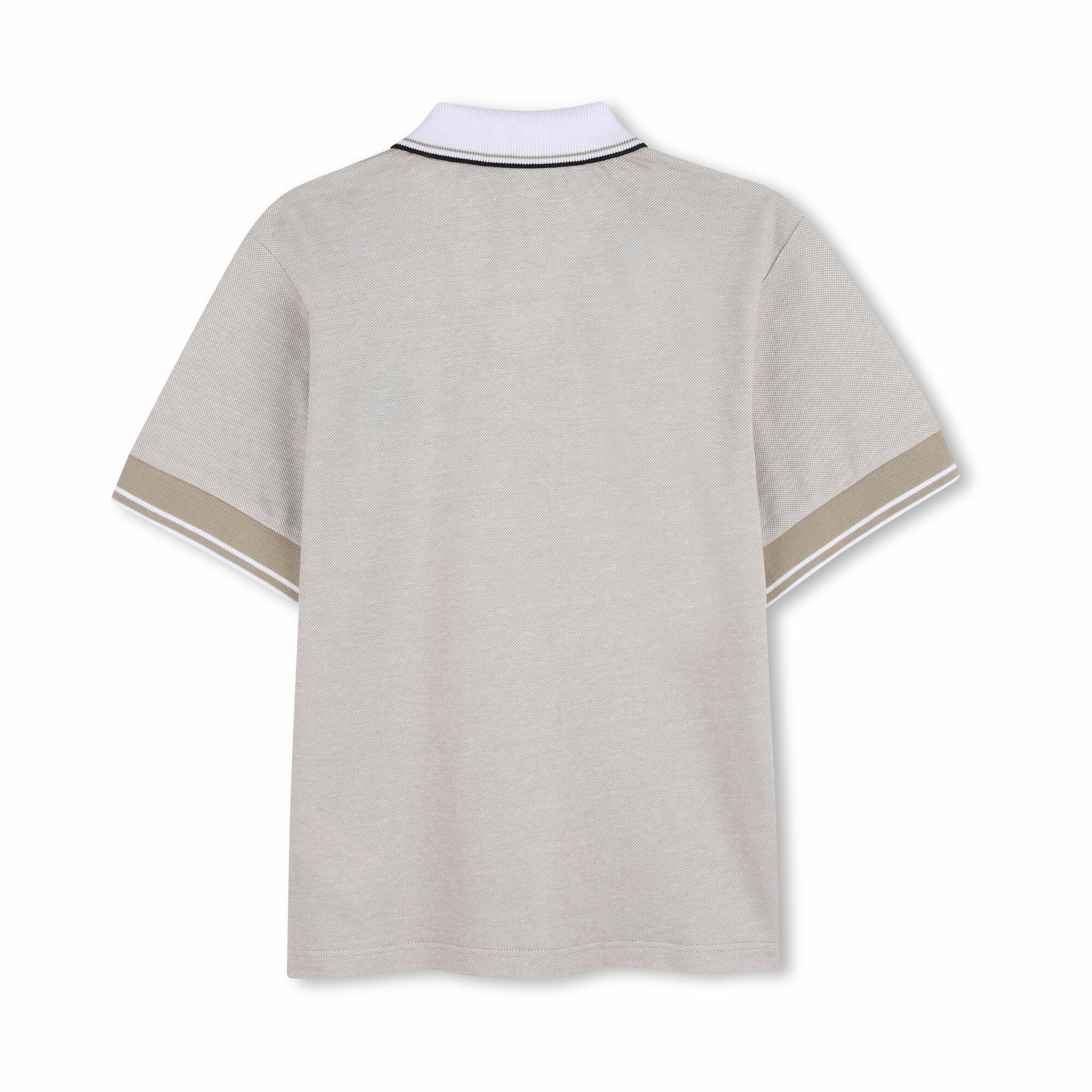 Boss-Short-Sleeved Polo Shirt In Cotton Piqu Stone