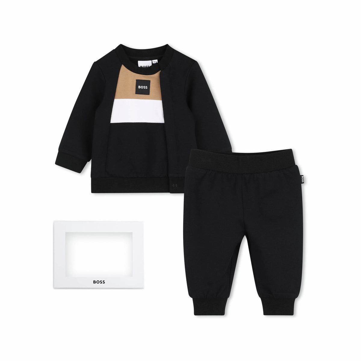 Boss-Giftset 2Pc Colorblock Sweatshirt & Sweatpants Black