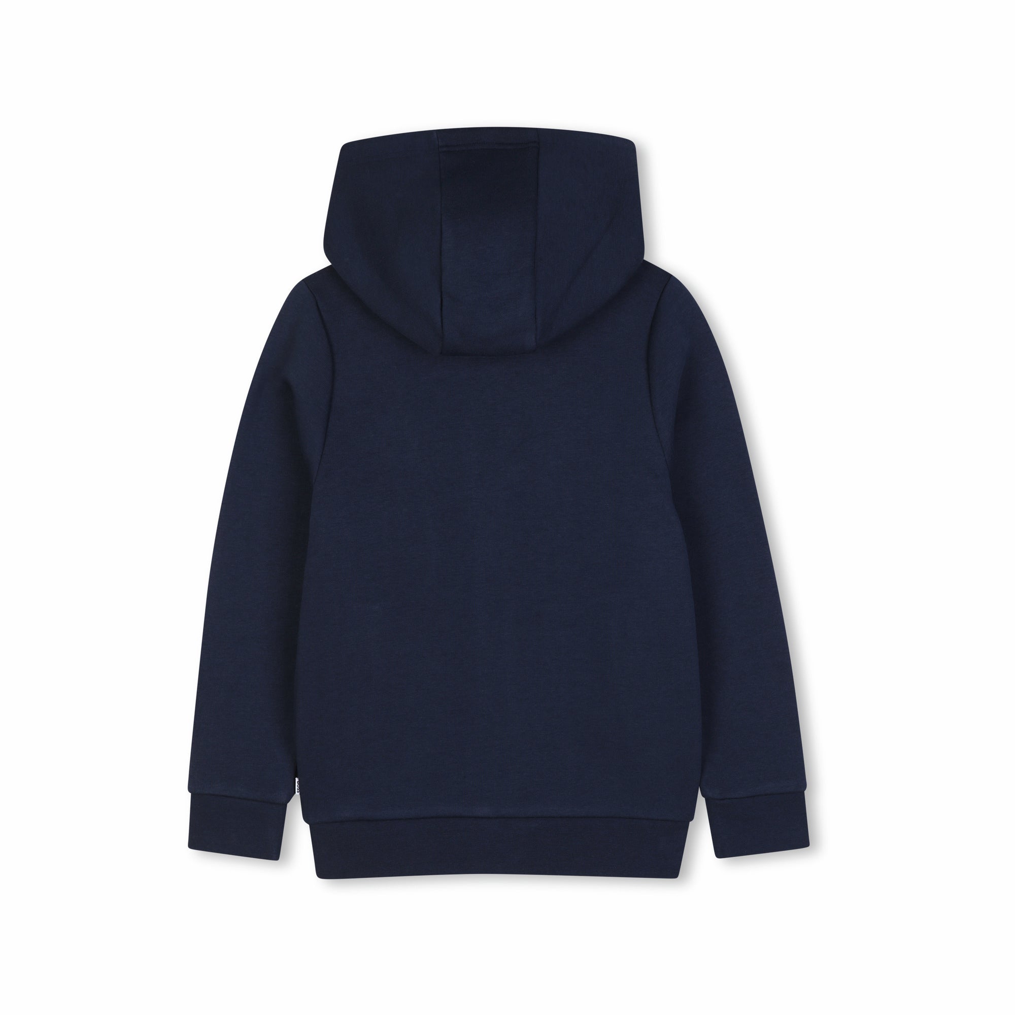 Boss-Zip Hoodie With Double B Patch On Chest Navy