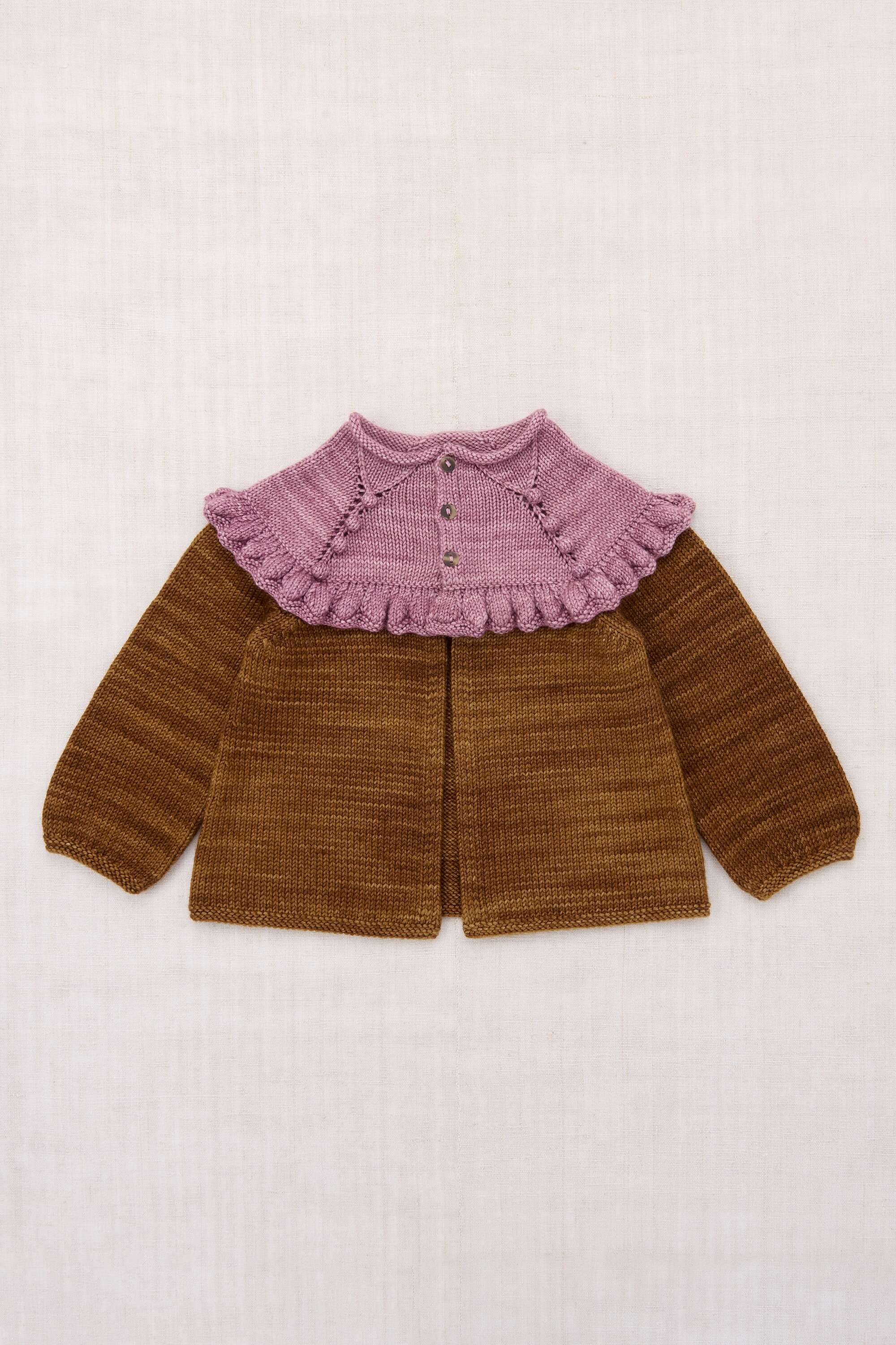 Misha & Puff-Ruffle Cardigan Nutmeg