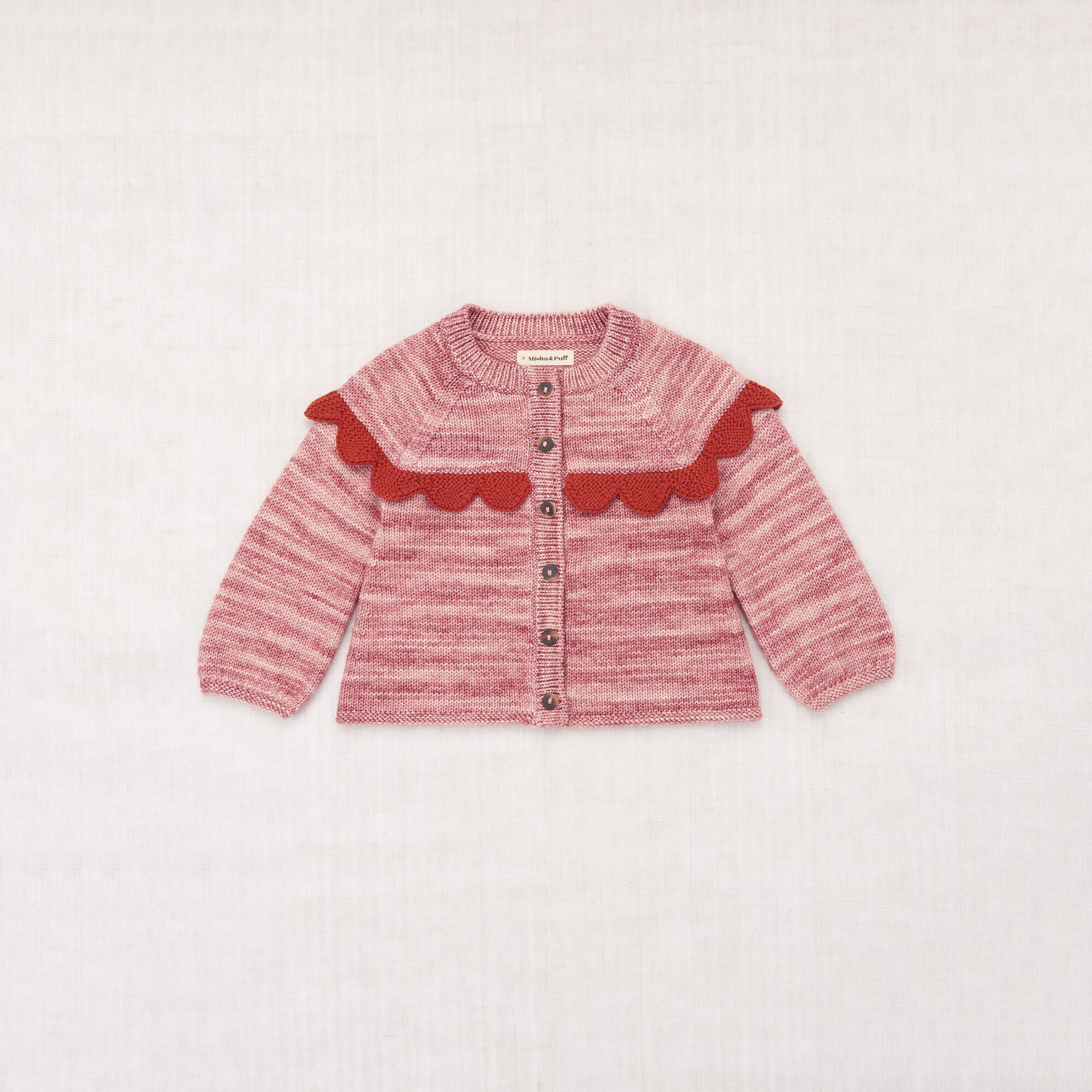 Misha & Puff-Scallop Yoke Cardigan Prairie Rose