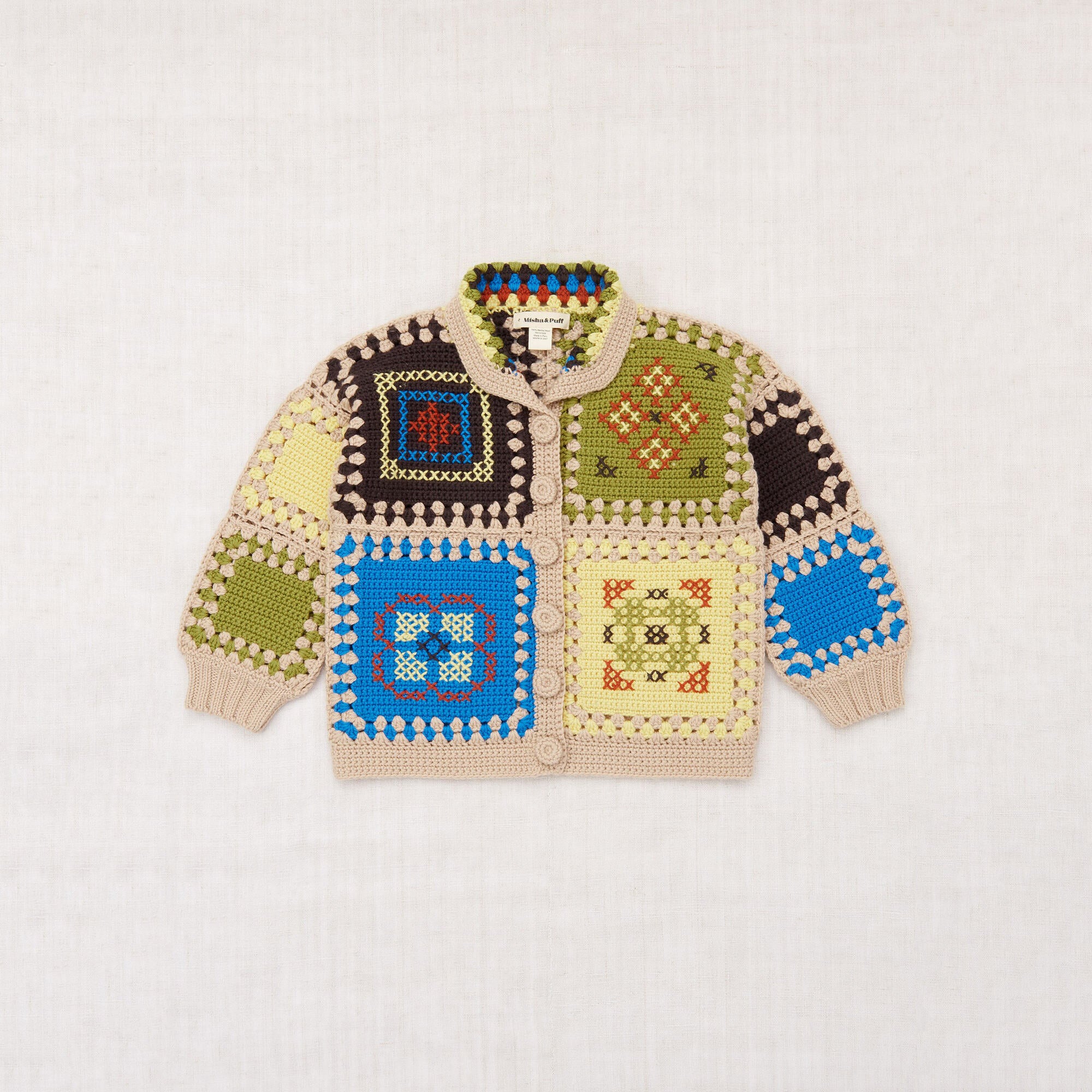 Misha & Puff-Cross Stitch Crochet Jacket Patina