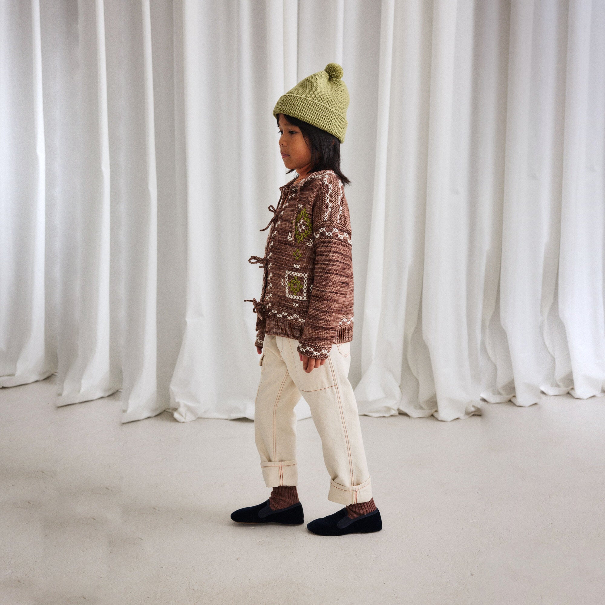 Misha & Puff-Cross Stitch Bjorn Cardigan Affogato