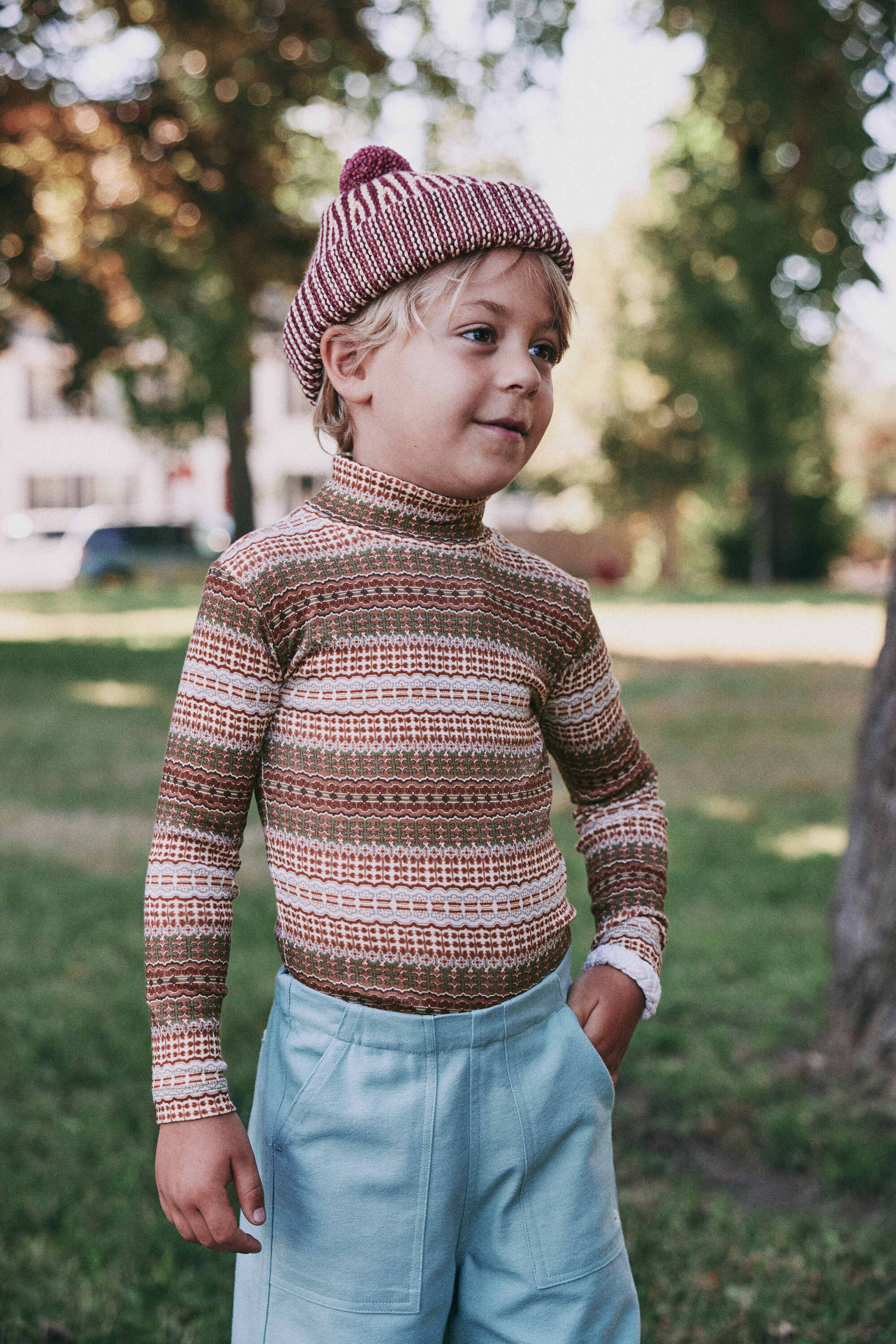Misha & Puff-Strata Garter Hat Cambridge