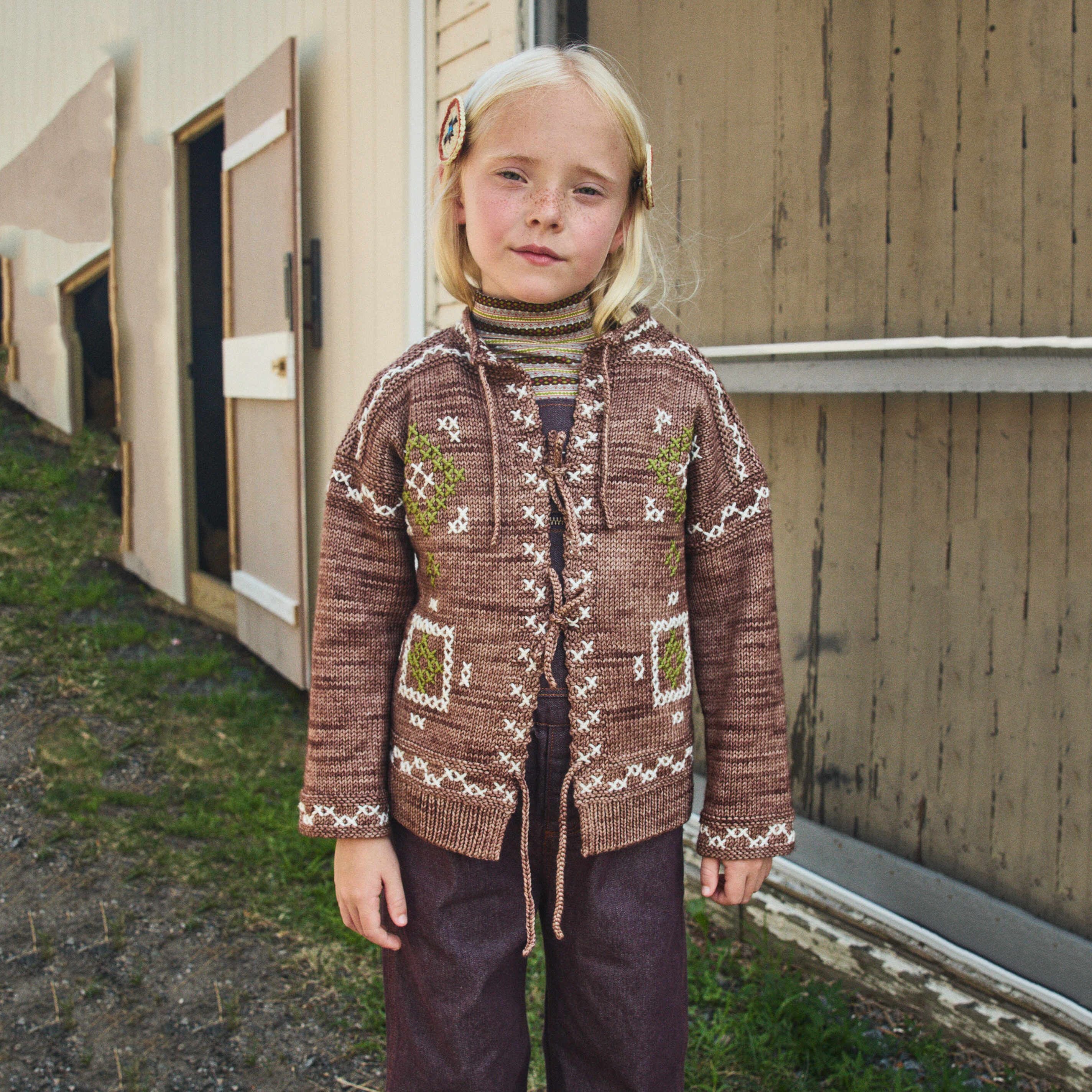 Misha & Puff-Cross Stitch Bjorn Cardigan Affogato