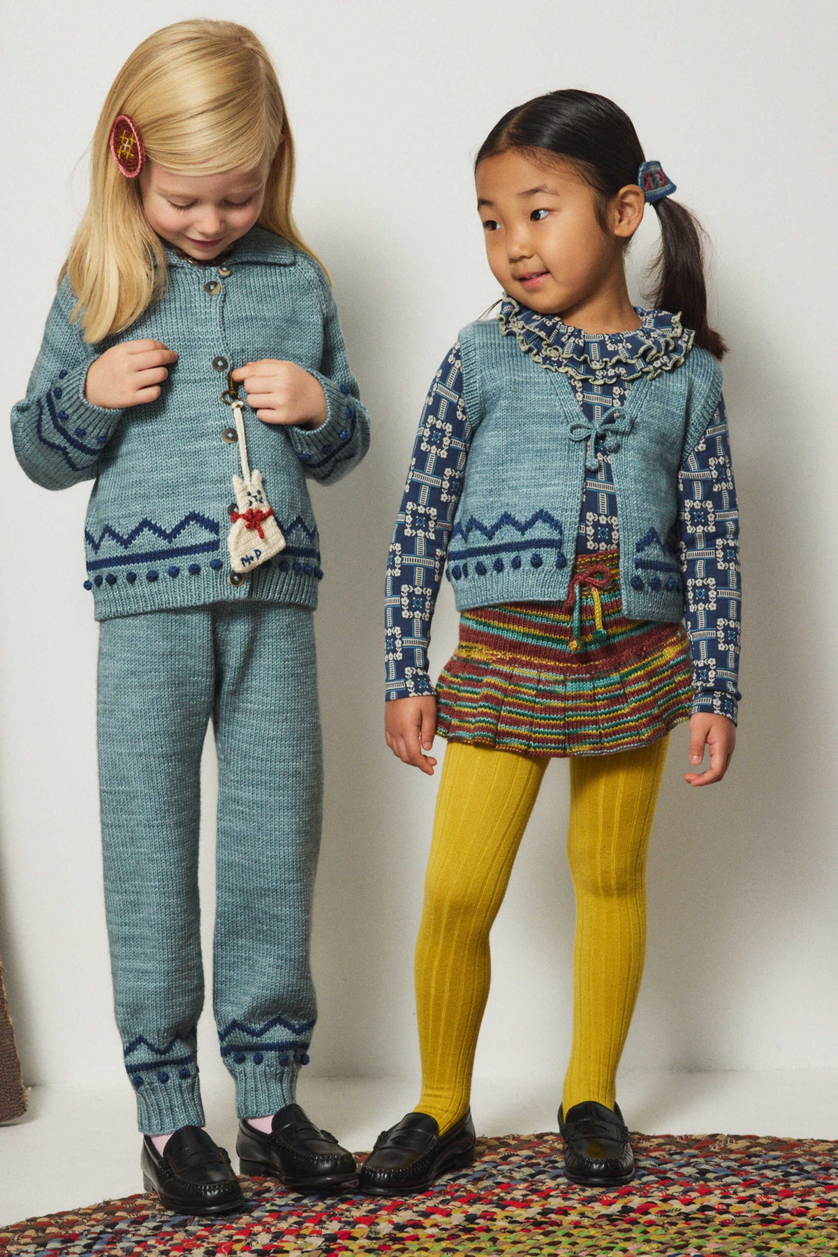 Misha & Puff-Zig Zag Cardigan Slate