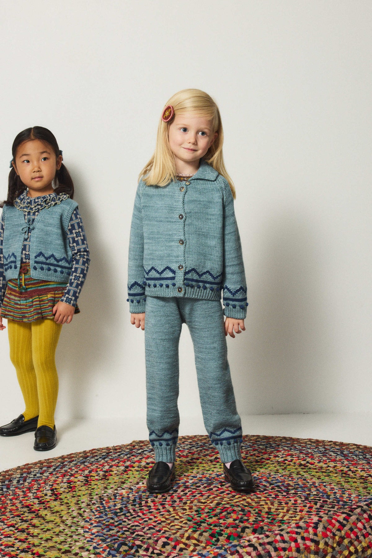 Misha & Puff-Zig Zag Cardigan Slate