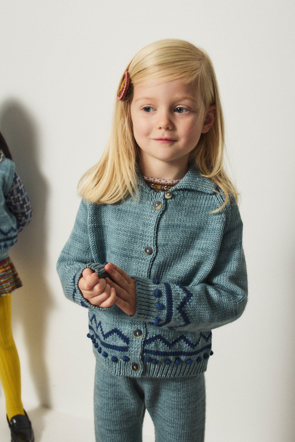 Misha & Puff-Zig Zag Cardigan Slate