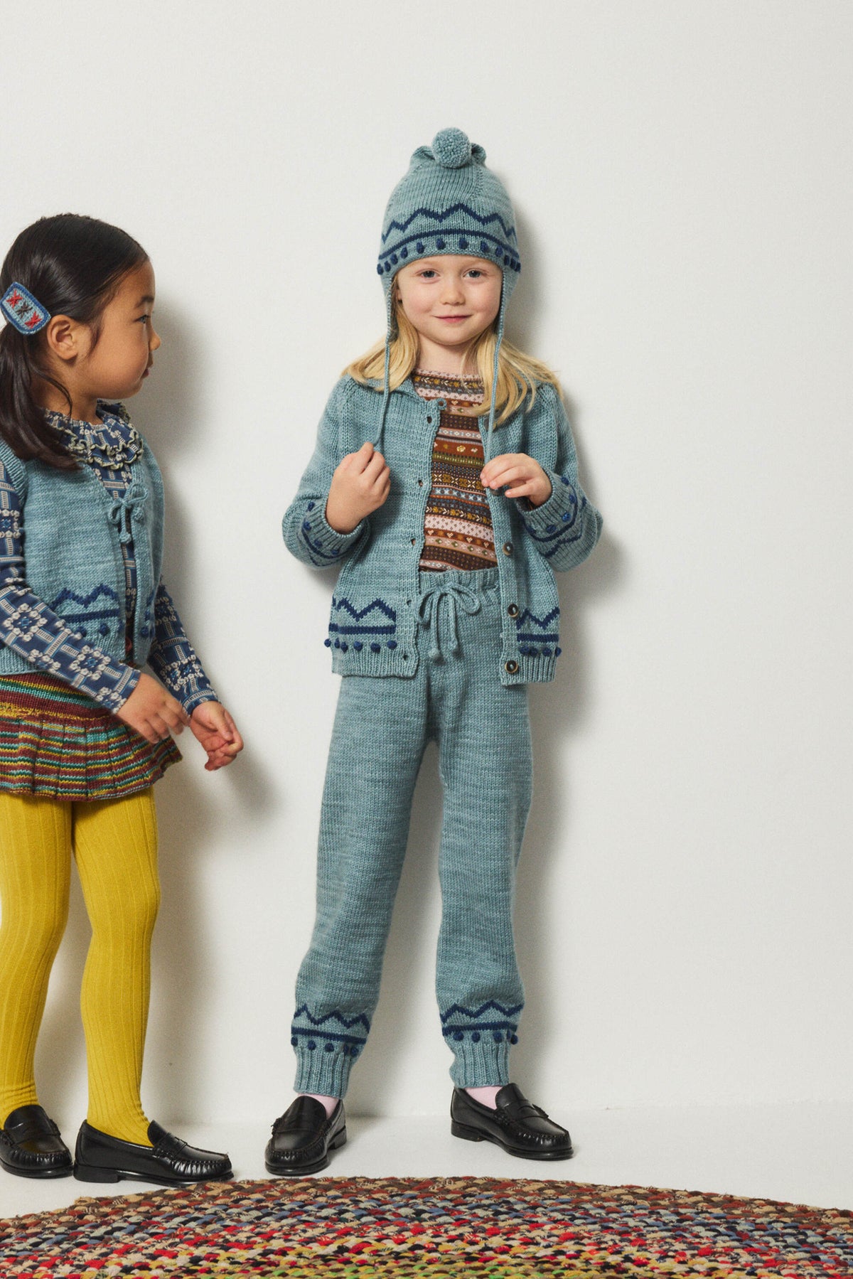 Misha & Puff-Zig Zag Cardigan Slate