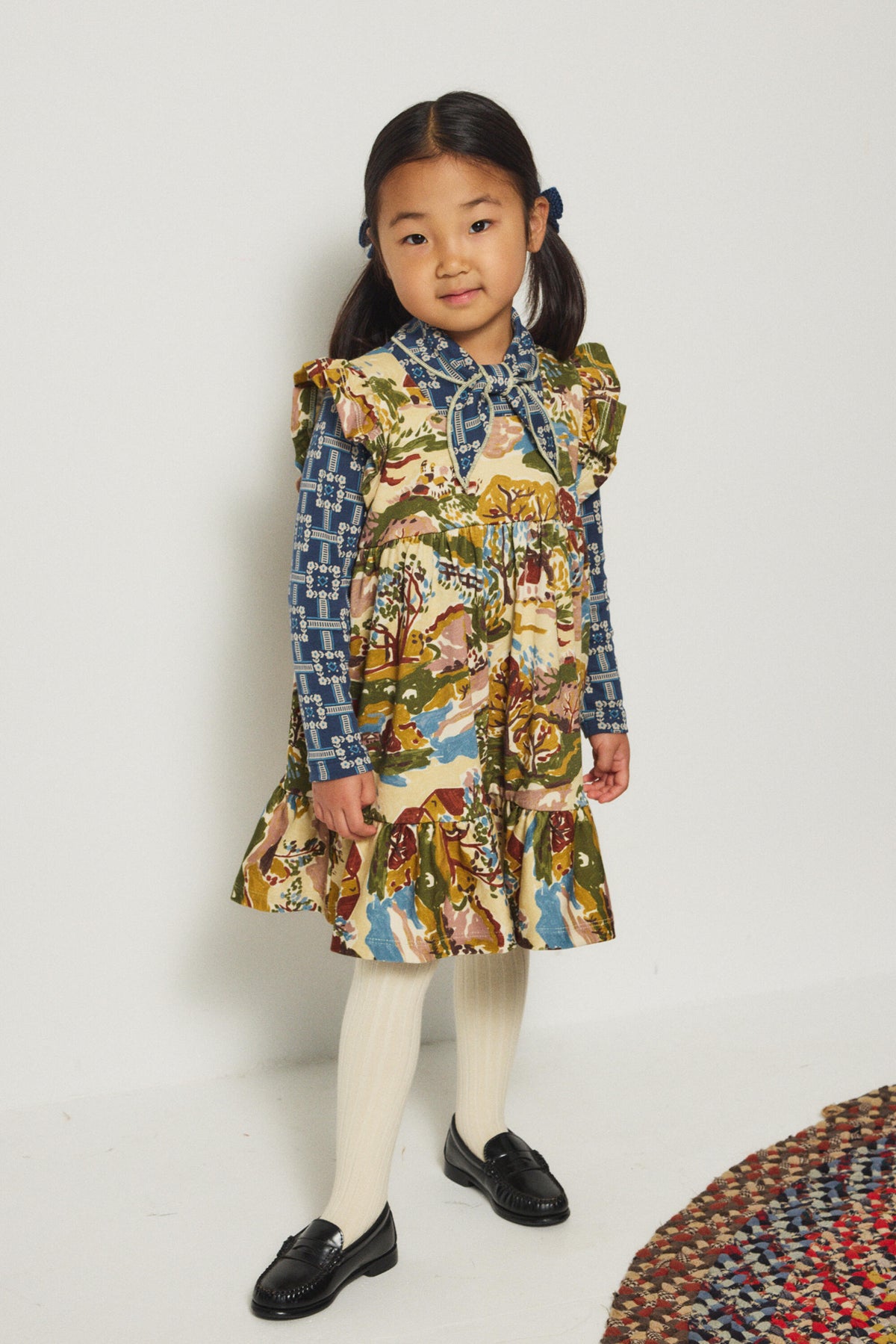 Misha & Puff-Scout Top Moonlight Railroad Floral