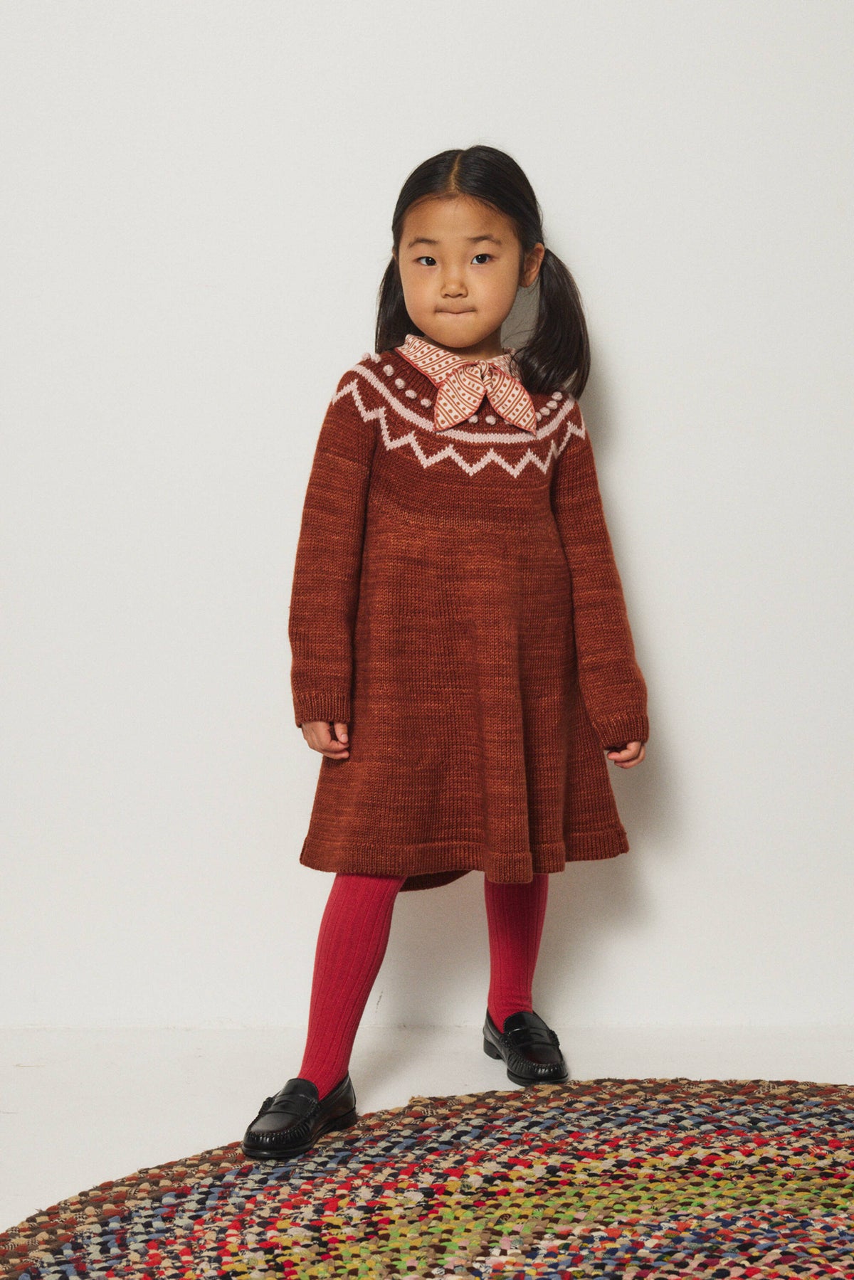 Misha & Puff-Zig Zag Dress Cedar