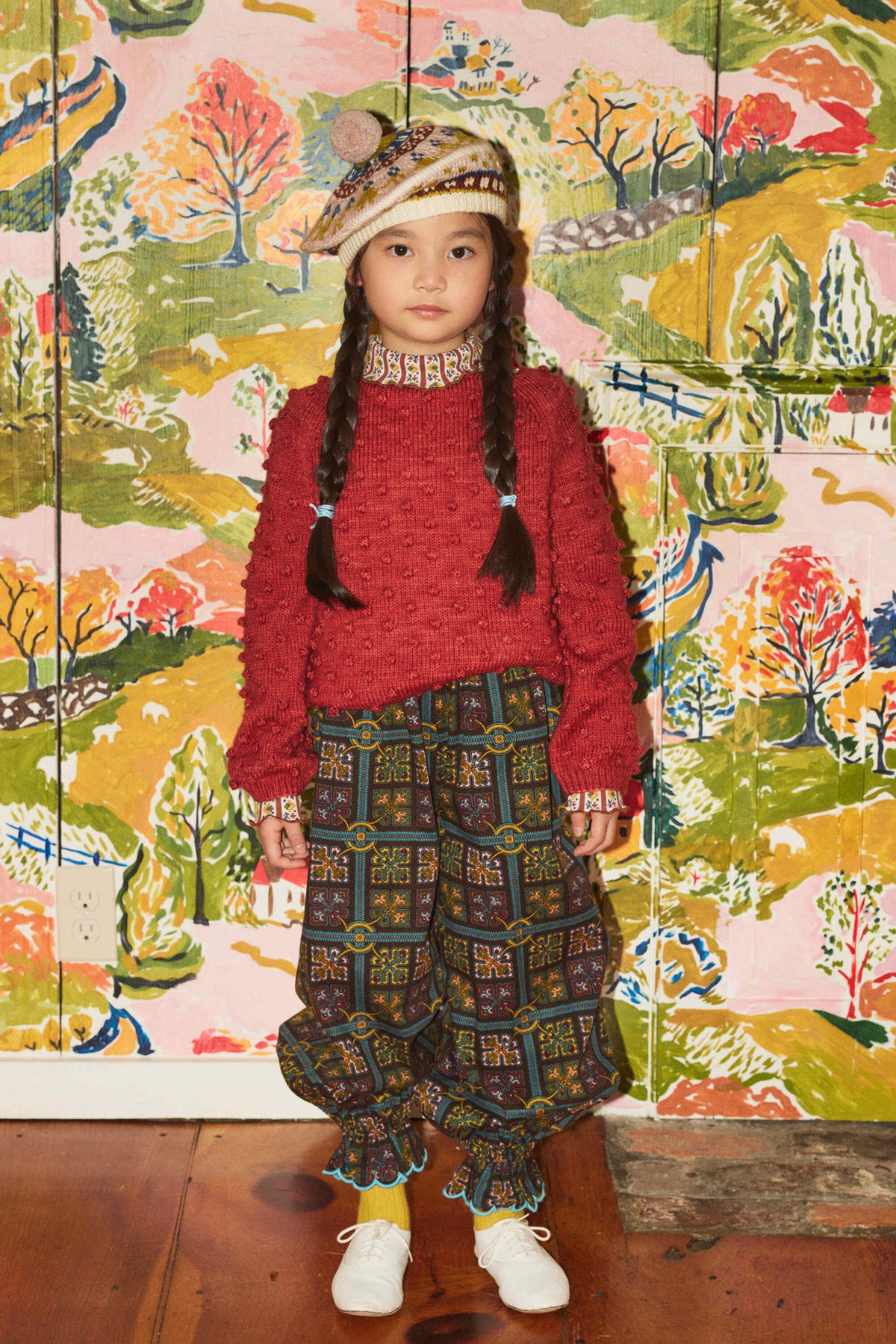 Misha & Puff-Original Popcorn Sweater Garnet