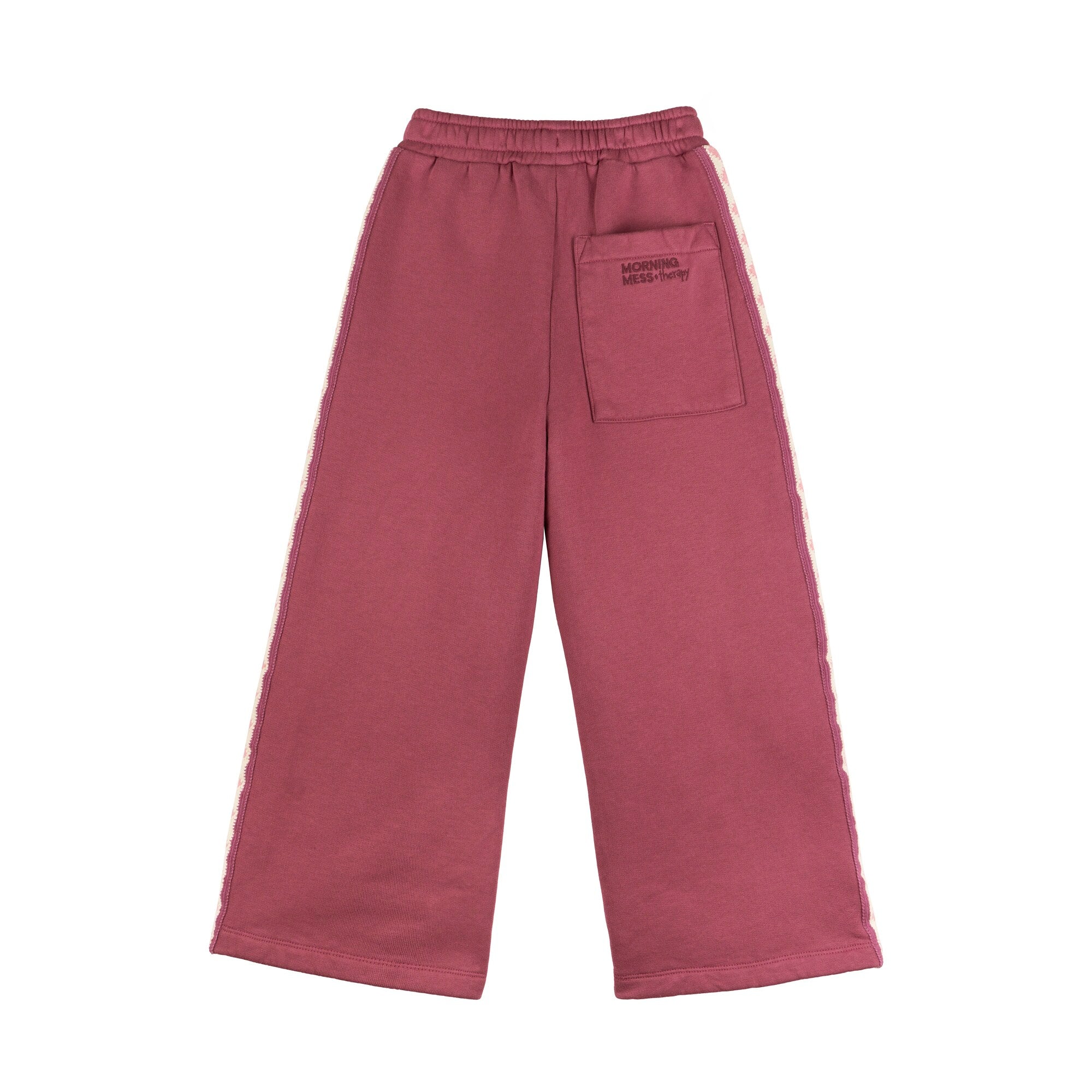 Morning Mess Therapy-Girls Chiara Wide Leg Sweatpants Mauve