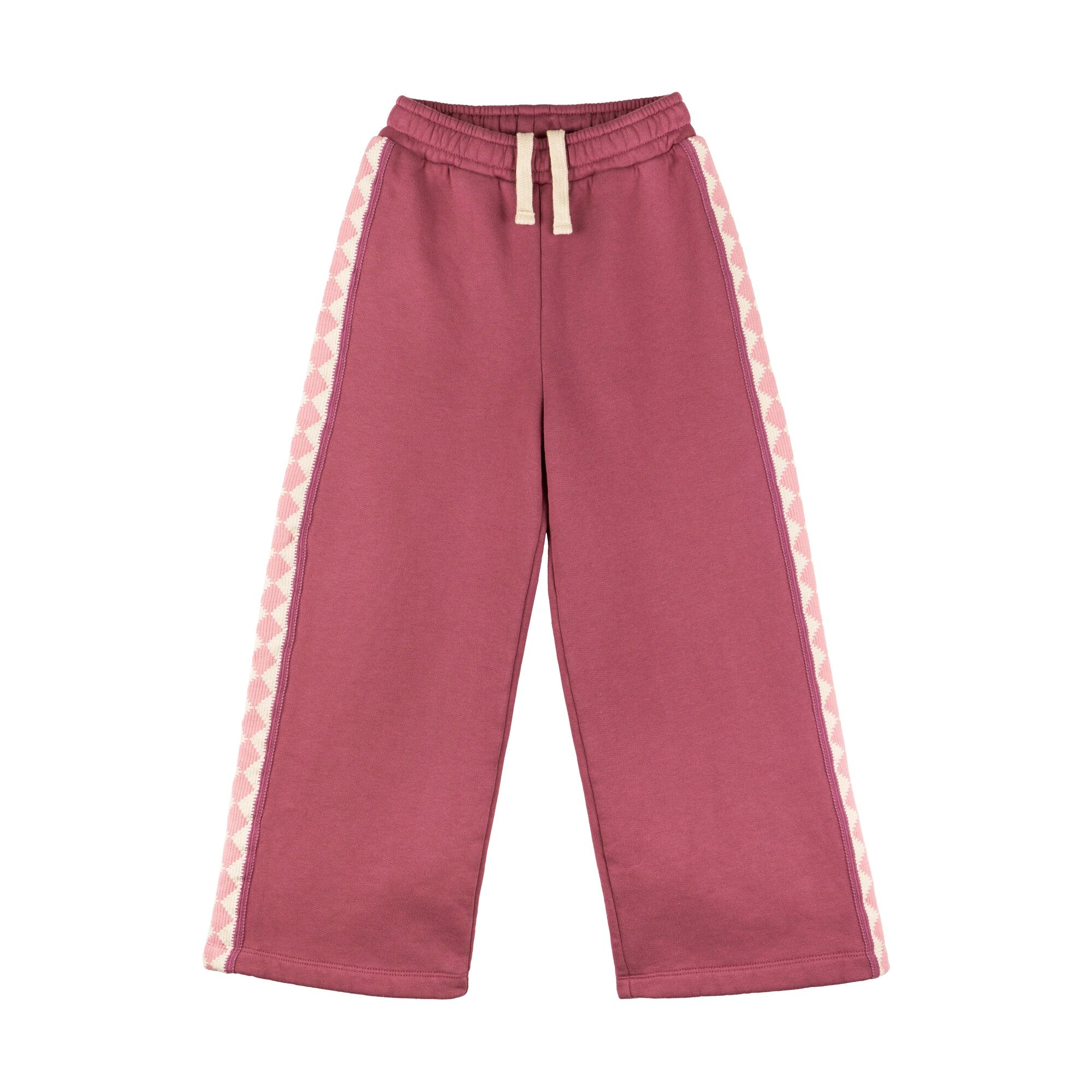 Morning Mess Therapy-Girls Chiara Wide Leg Sweatpants Mauve
