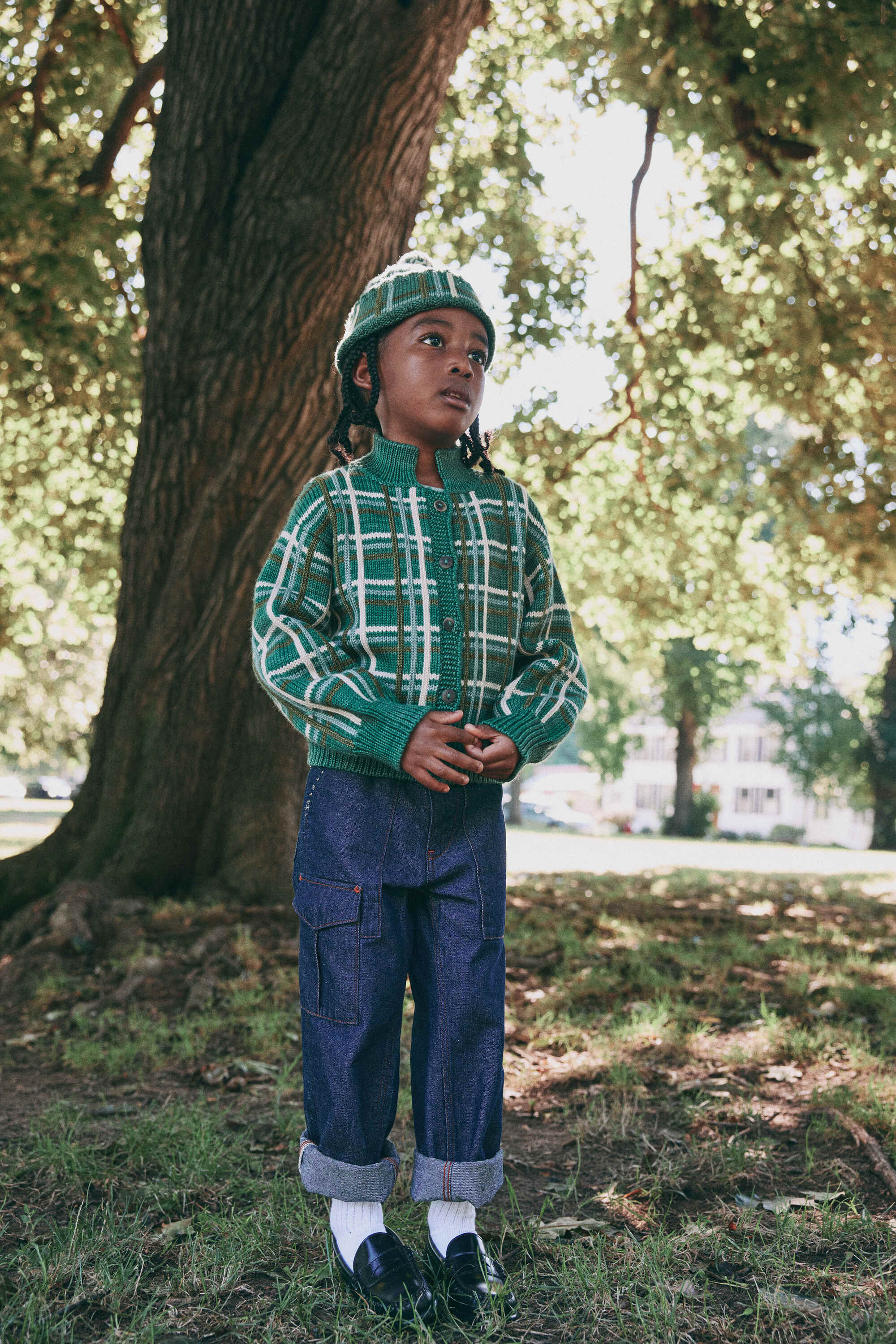 Misha & Puff-Plaid Davis Cardigan Bough