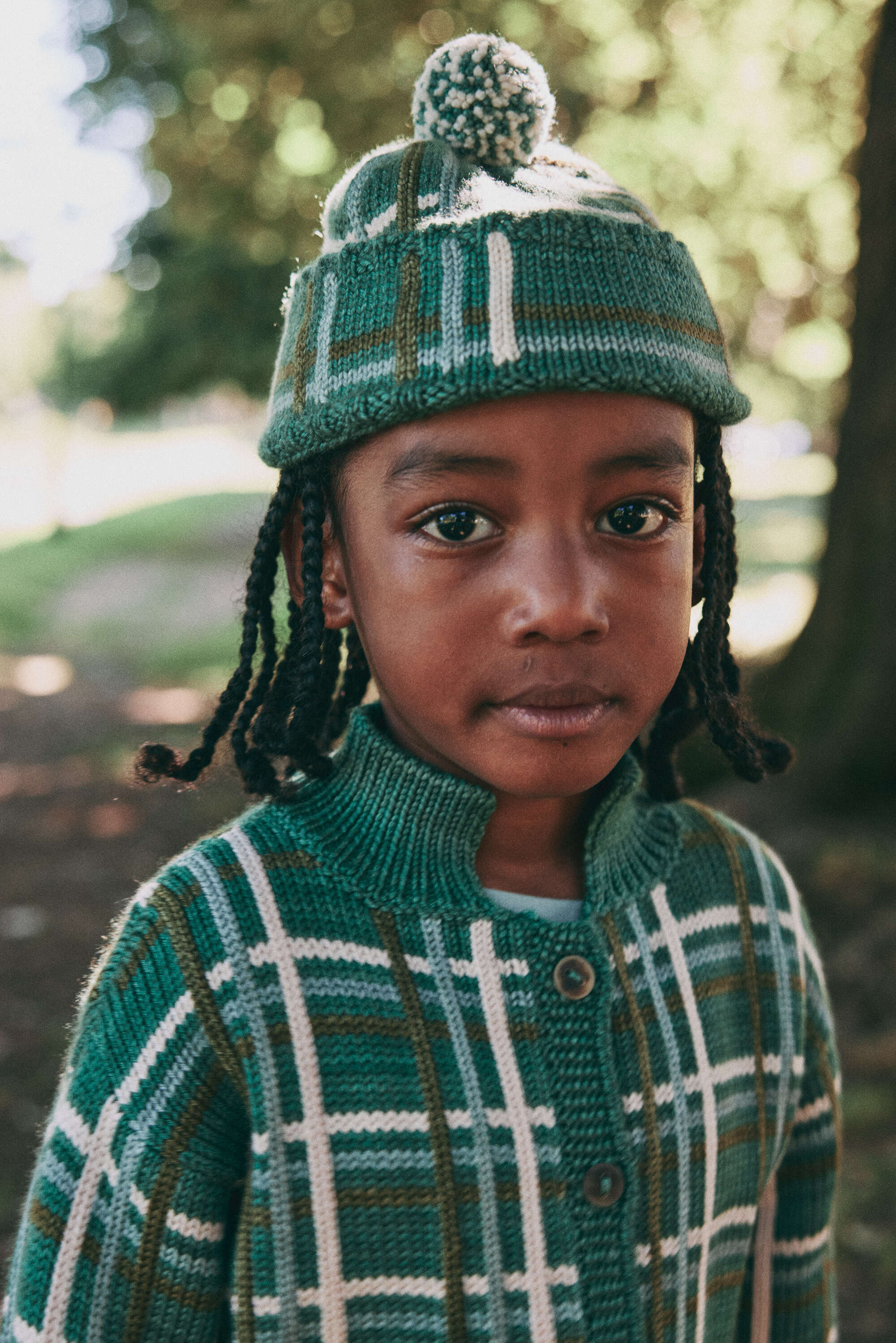 Misha & Puff-Plaid Cap Bough