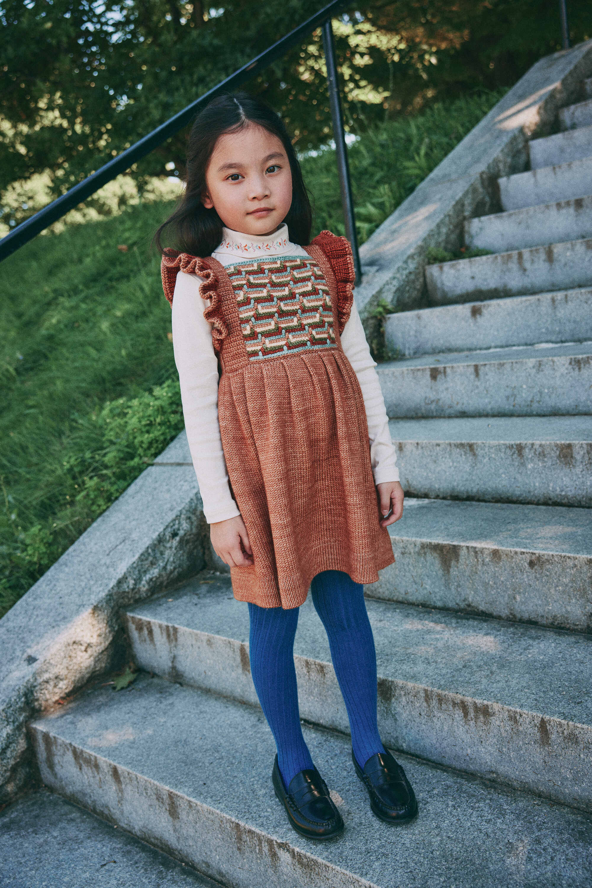 Misha & Puff-Stair Step Dress Rose Gold