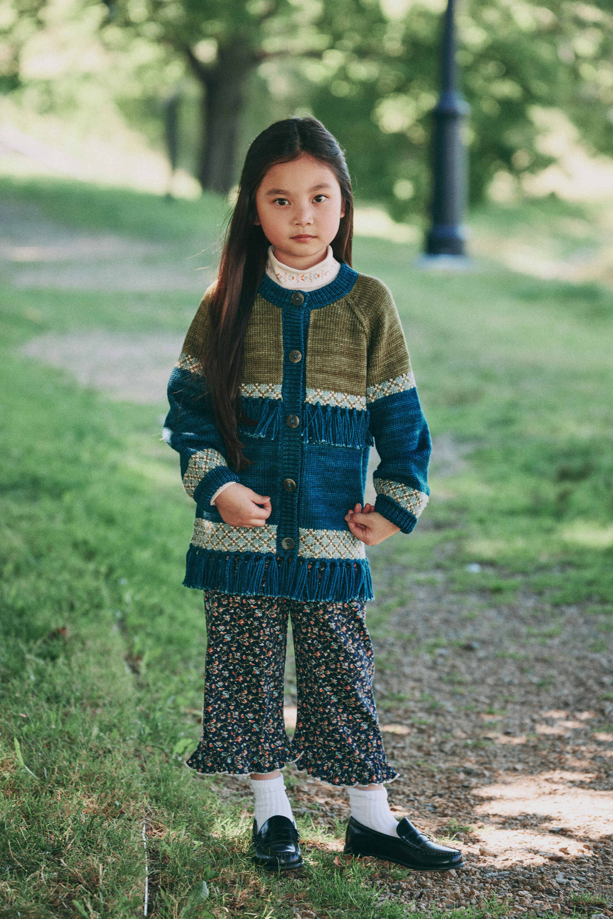 Misha & Puff-Lore Fringe Jacket Marine Blue
