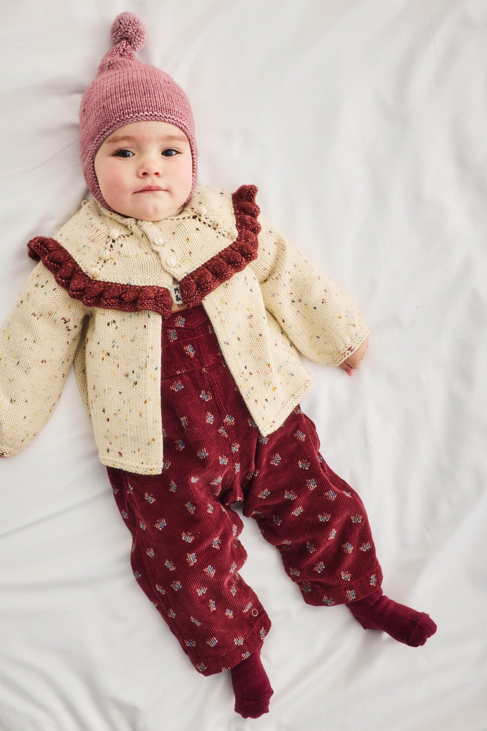 Misha & Puff-Baby Pointy Peak Hat Antique Rose