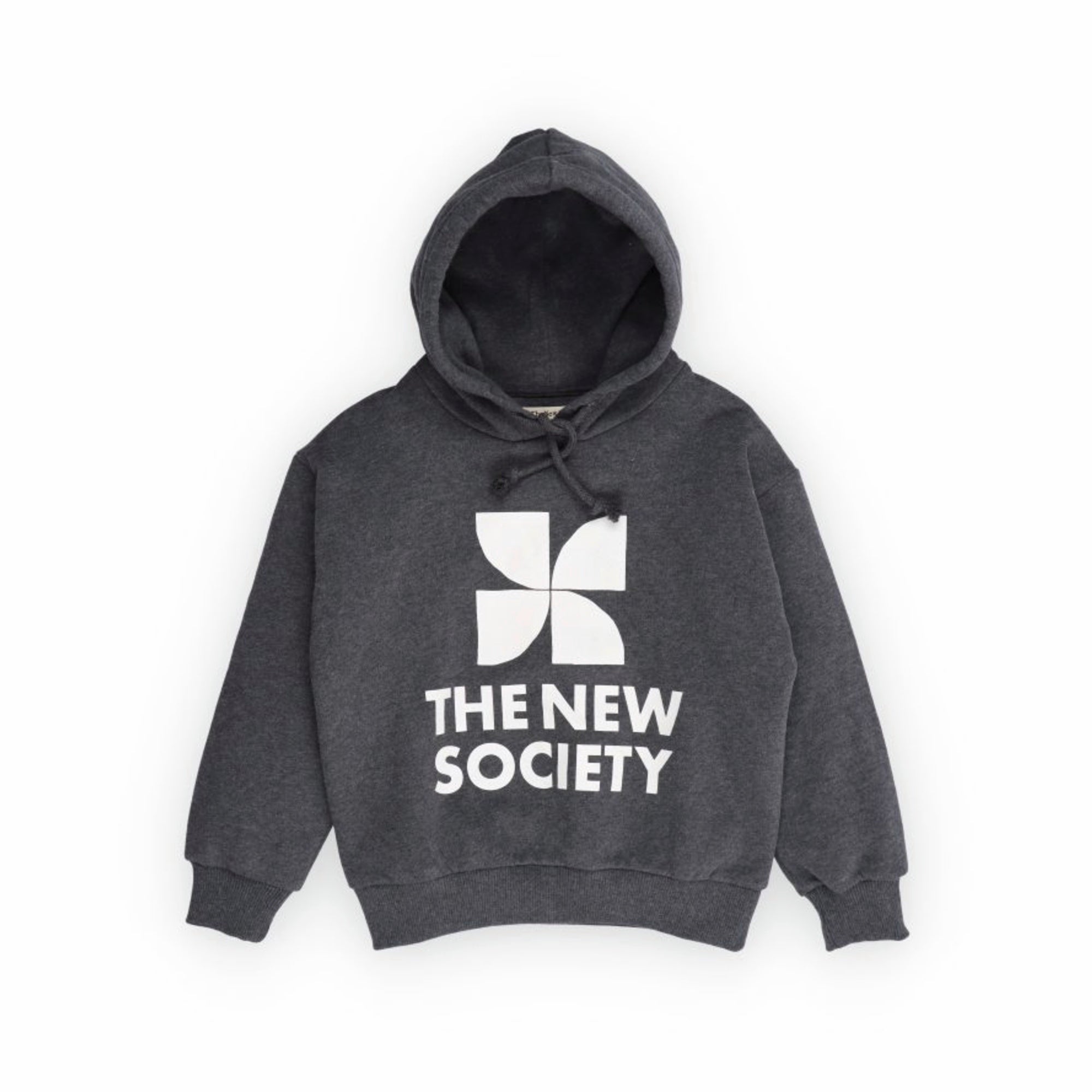 The New Society-TNS Logo Hood Sweatshirt Galactic Grey Melange
