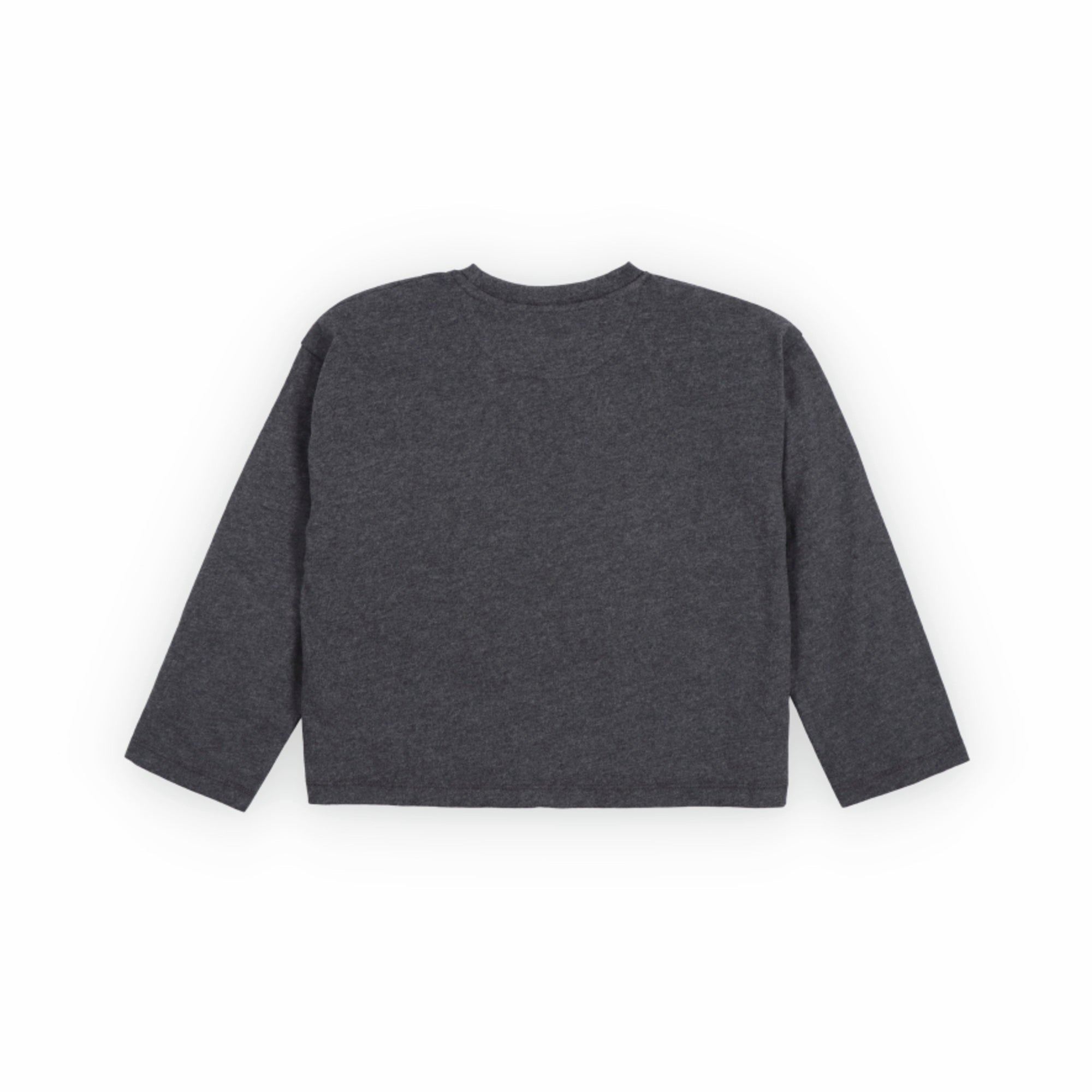 The New Society-TNS Logo Long Sleeve T-shirt Galactic Grey Melange