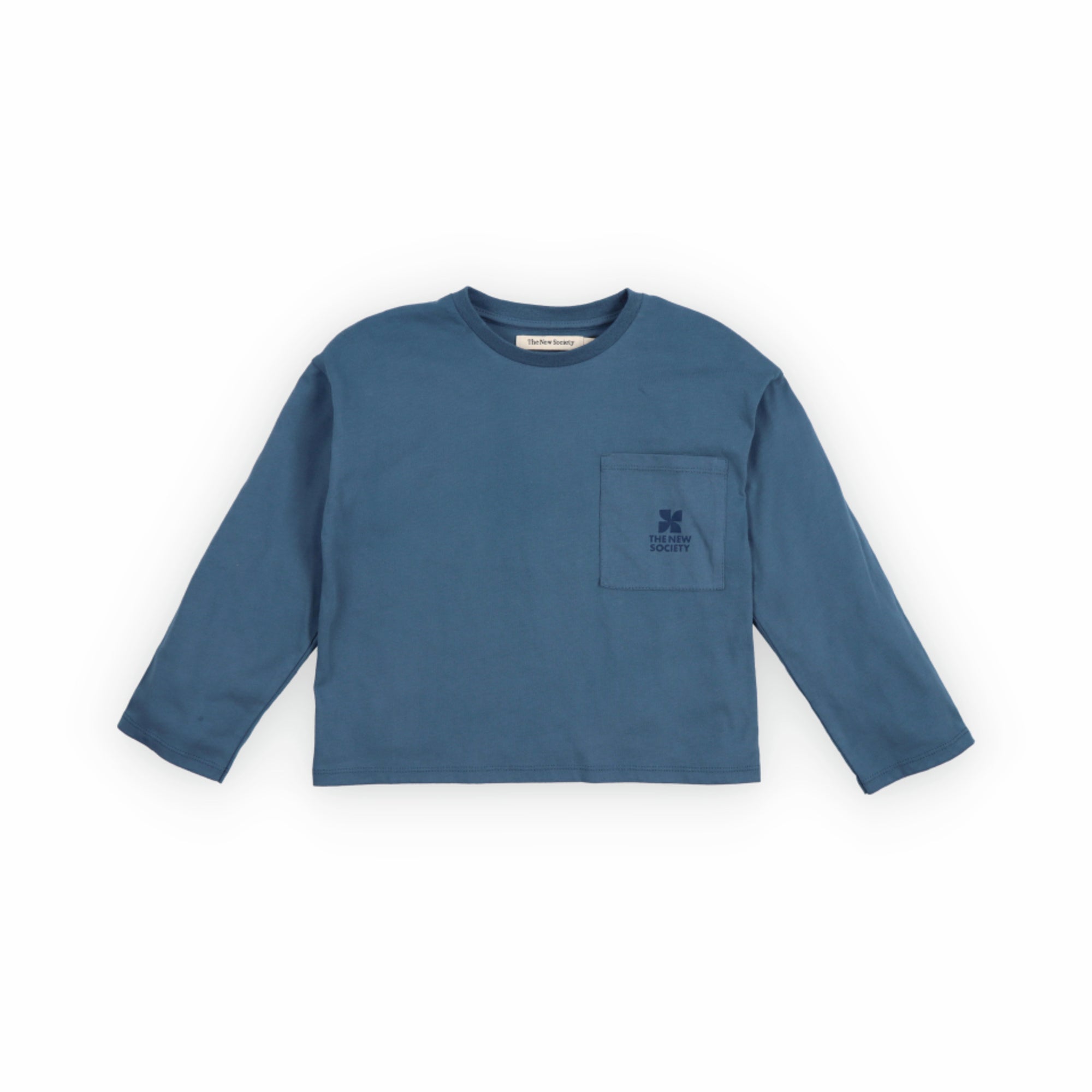 The New Society-TNS Logo Long Sleeve T-shirt Void Blue