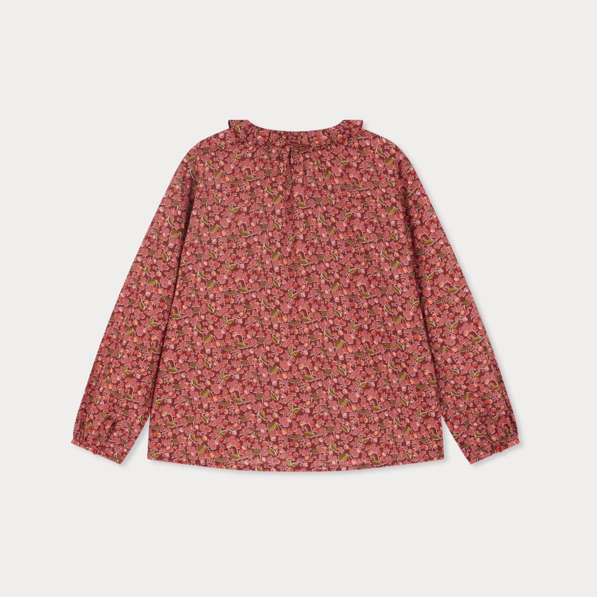 Bonpoint-Gentle smocked and embroidered blouse in Liberty fabric