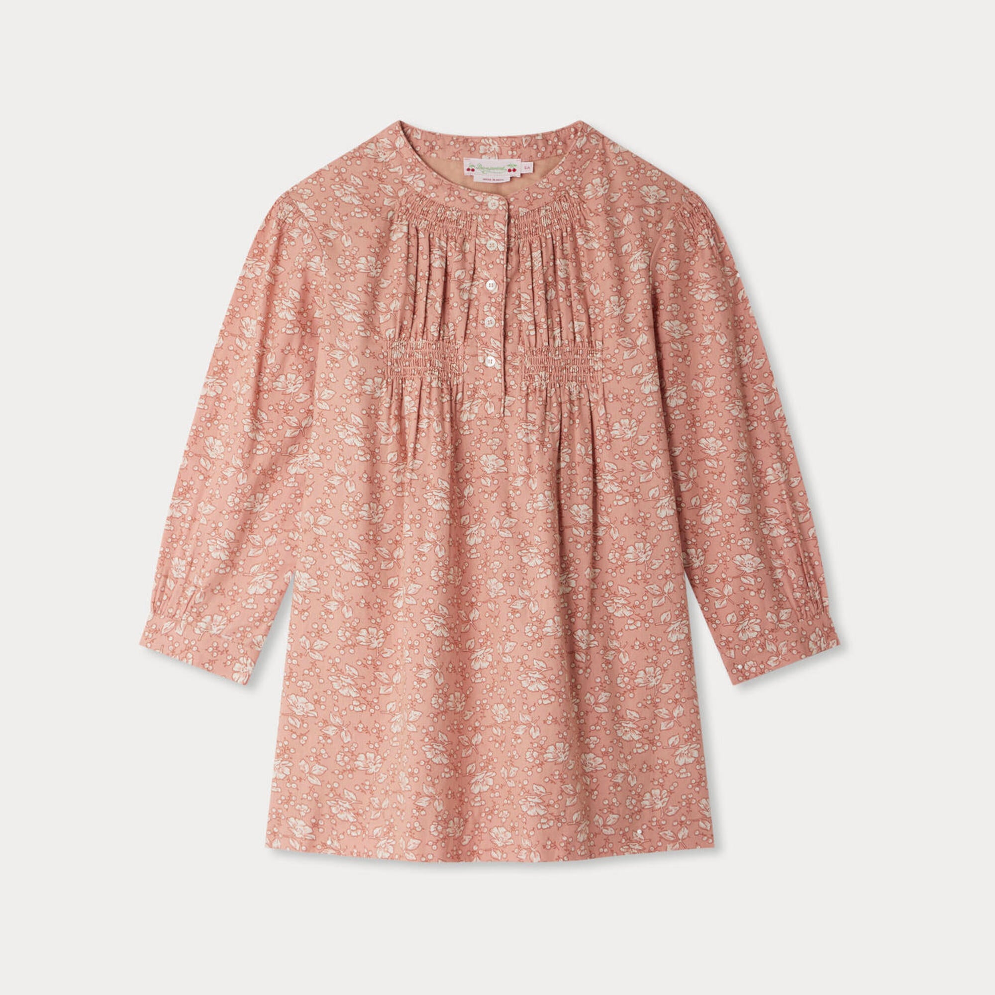 Bonpoint-Tania dress with floral print in organic cotton