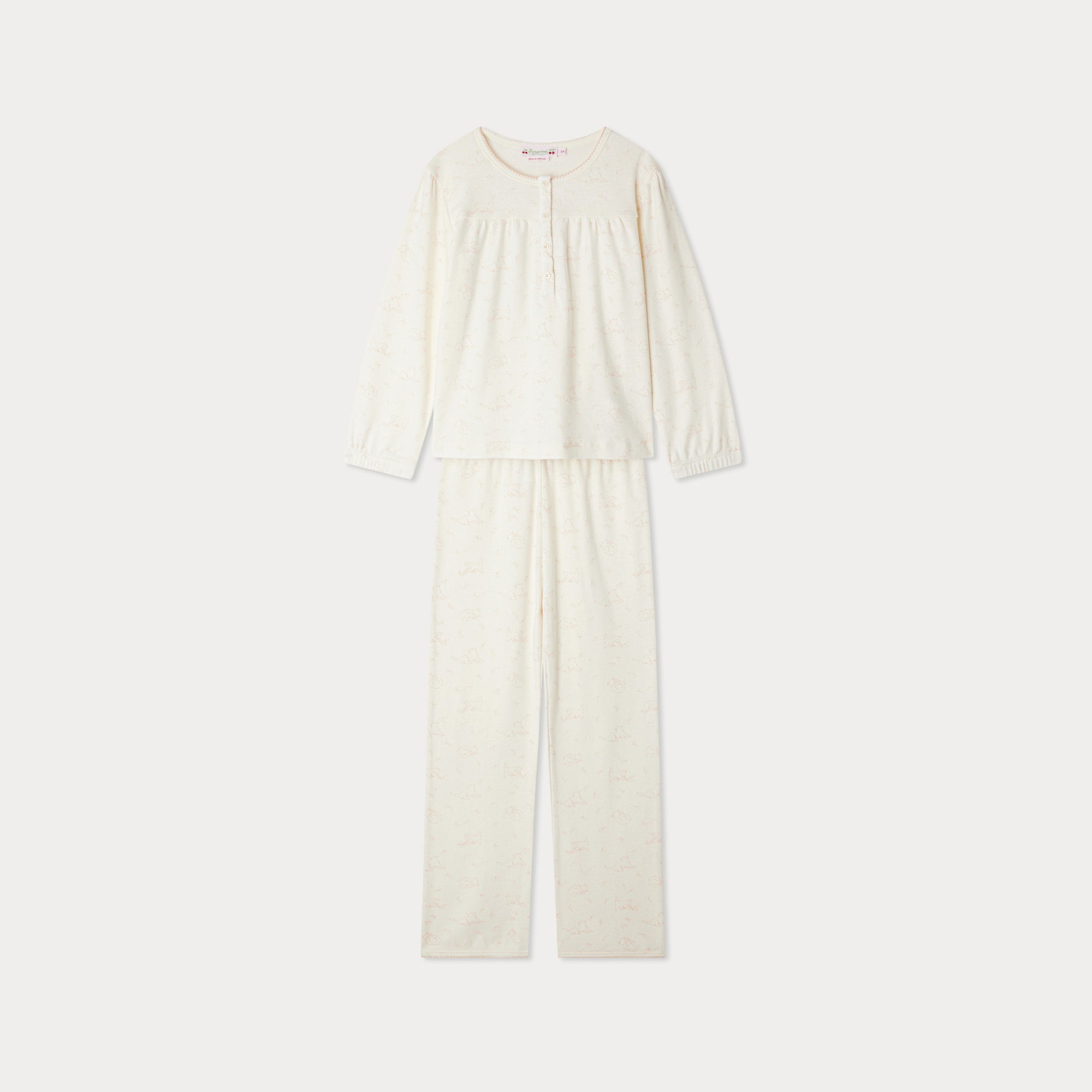 Bonpoint-Jucie two-piece printed organic cotton pajamas