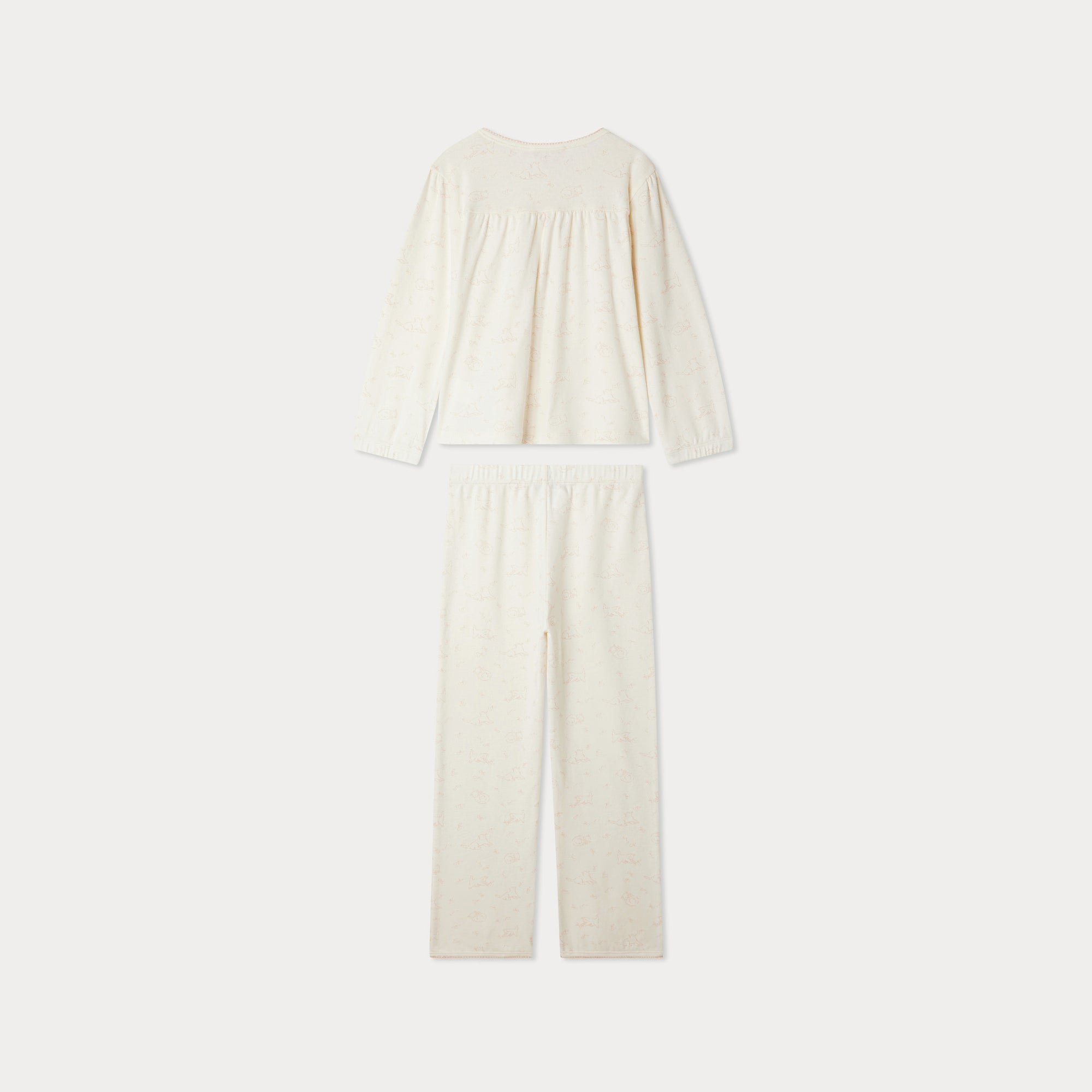 Bonpoint-Jucie two-piece printed organic cotton pajamas