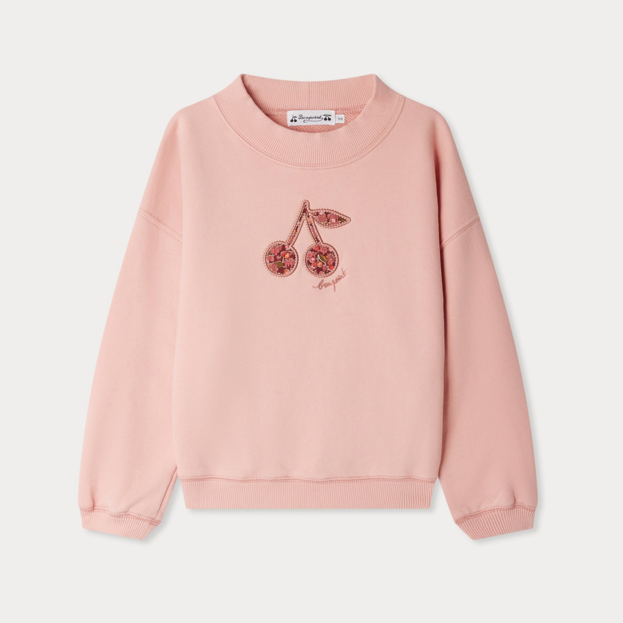Bonpoint-Bart sweatshirt with cherry in Liberty fabric