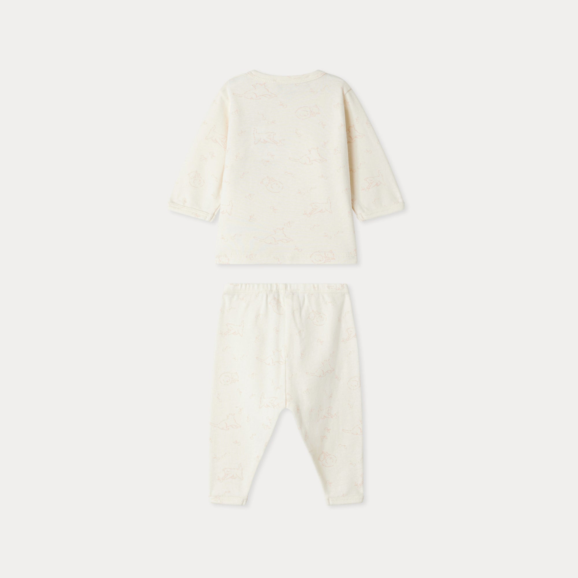 Bonpoint-Timao printed V-neck crossover set in organic cotton