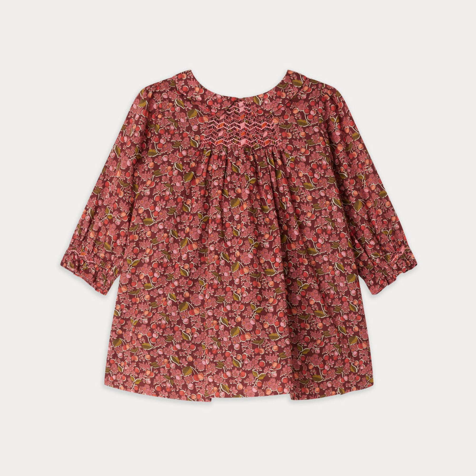 Bonpoint-Juju smocked dress in Liberty fabric in organic cotton