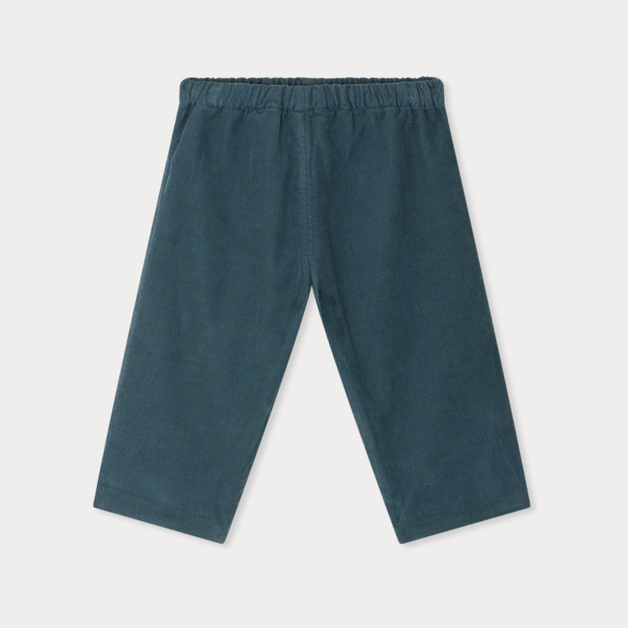 Bonpoint-Dandy pants in green organic cotton velvet