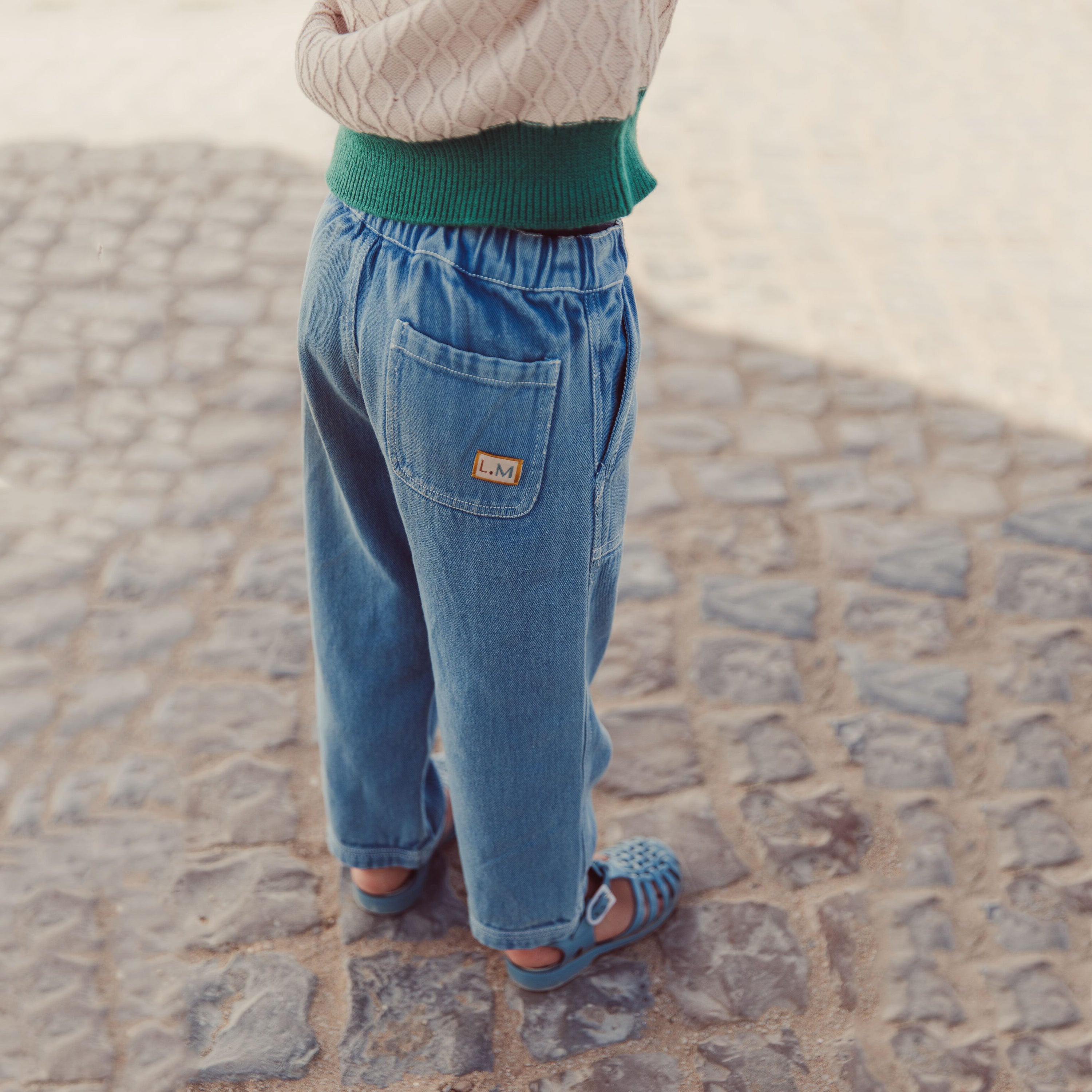 Boys Blue Cotton Trousers