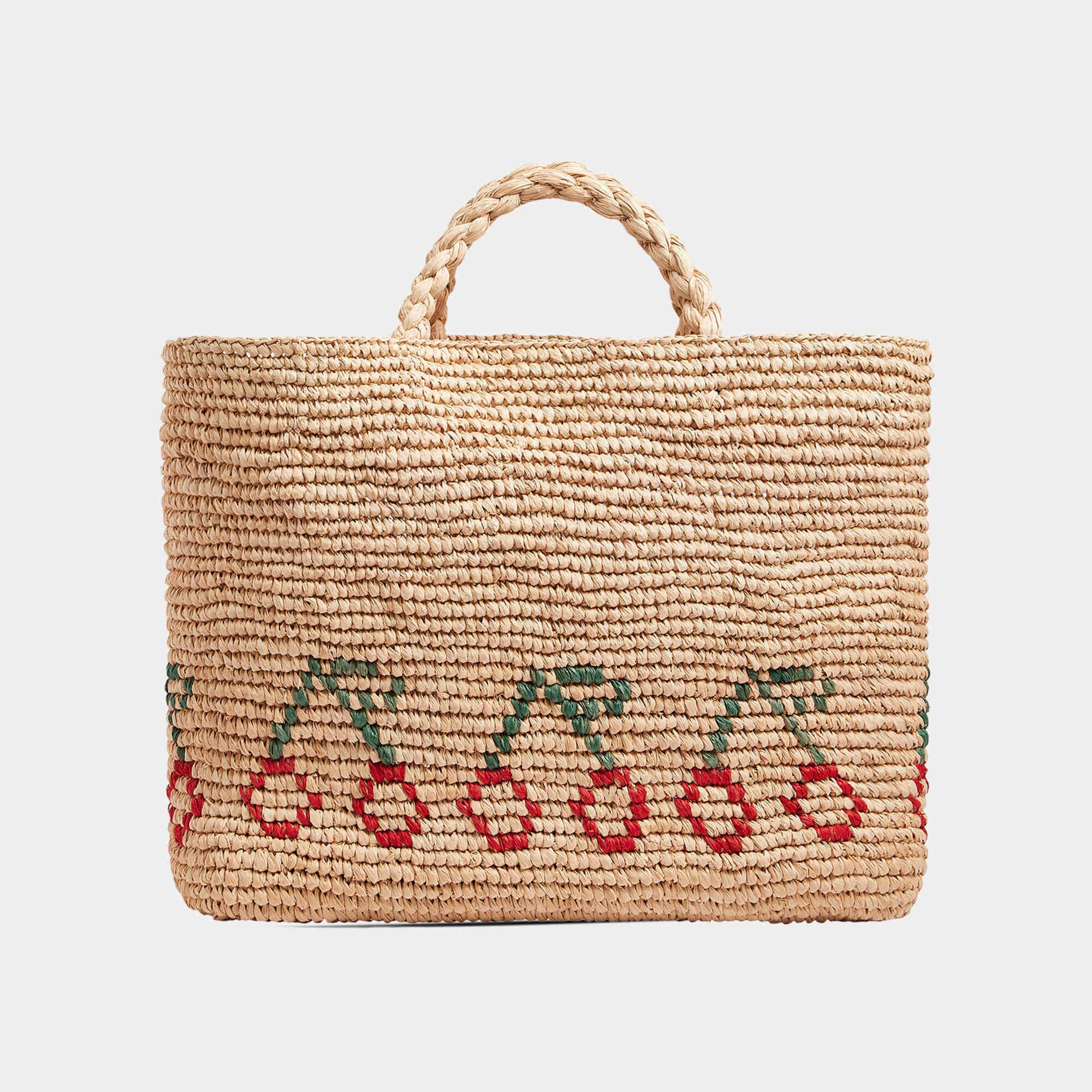 Bonpoint-Girls Cherry Straw Woven Bag