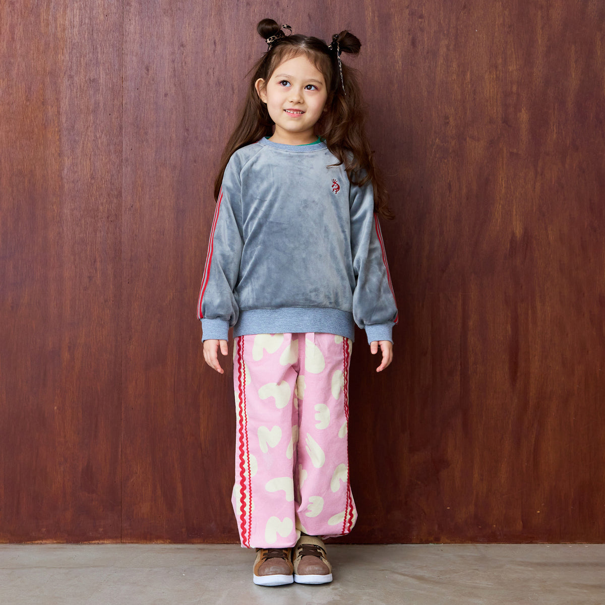 Markey's-Velour Track Pullover Gray