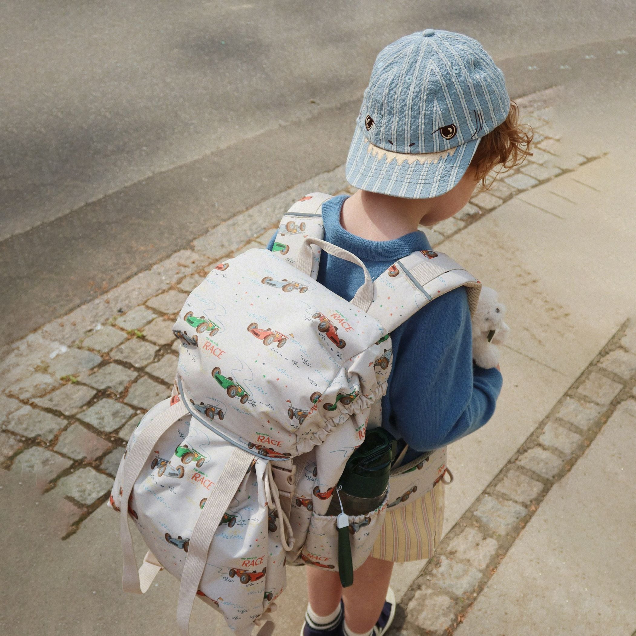Konges Sløjd-Boy Elliot Shark Cap Gots Trio Bleu Stripe