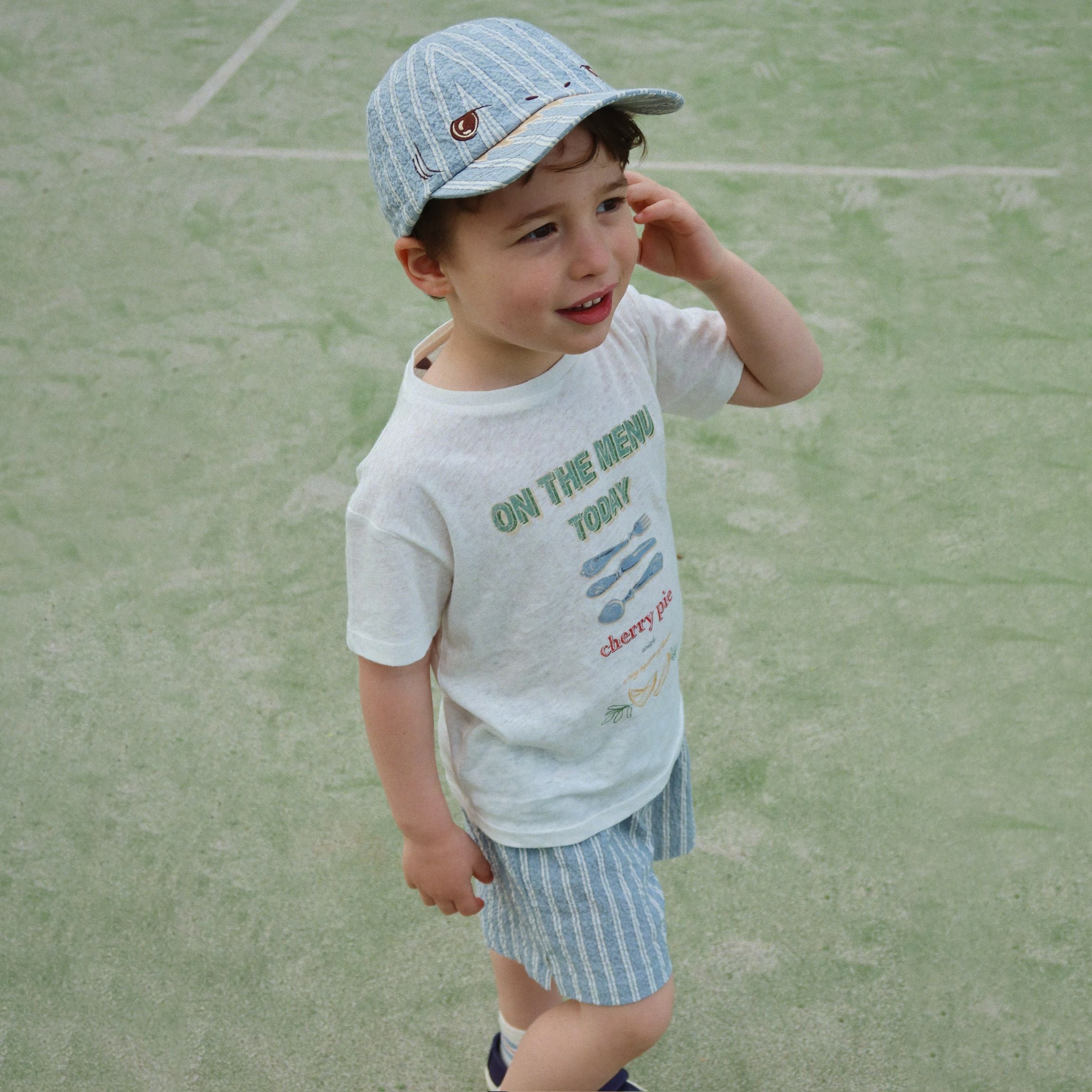 Konges Sløjd-Boy Elliot Shark Cap Gots Trio Bleu Stripe