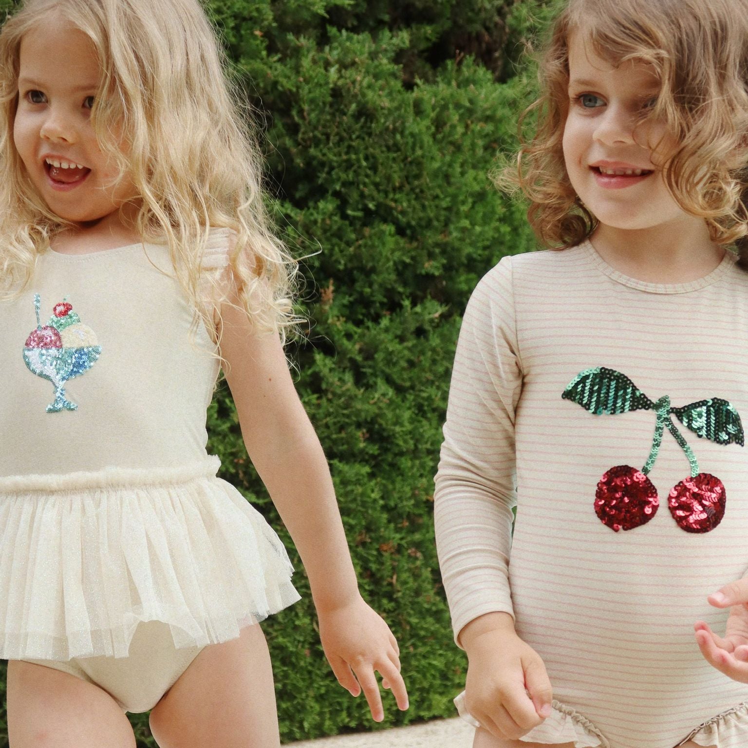 Konges Sløjd-Girl Jade Ls Swimsuit Rose Stripe