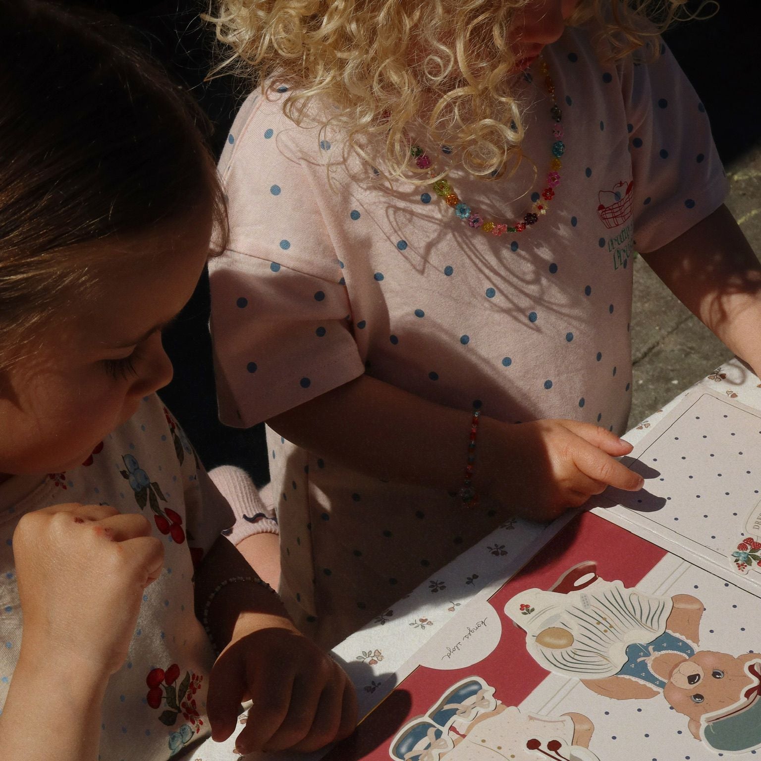 Konges Sløjd-Girl Lin Tee Set Gots Rosewater Dot