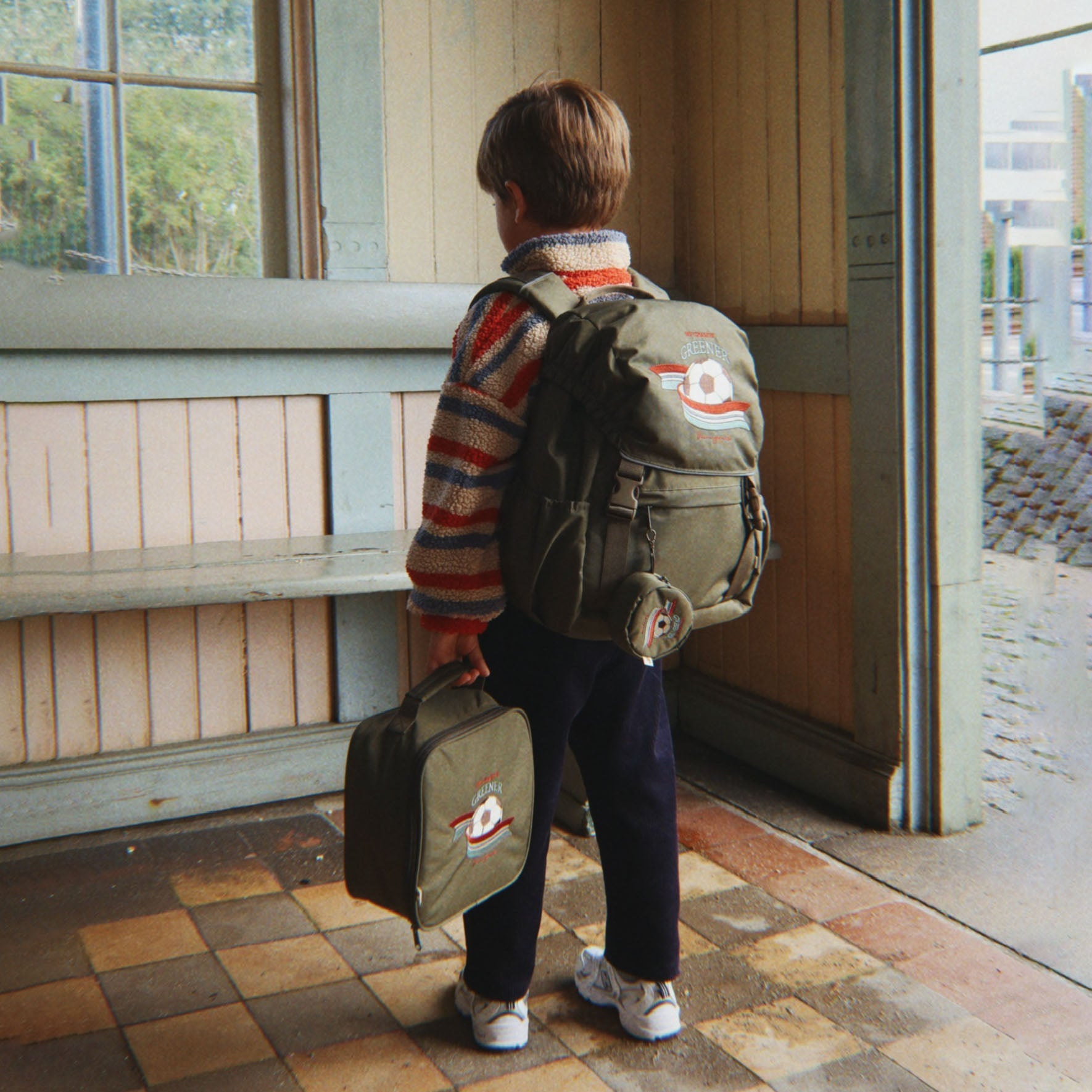 Konges Sløjd-Kids Jody Embroidery Teddy Jacket Grs Tangerine Stripe