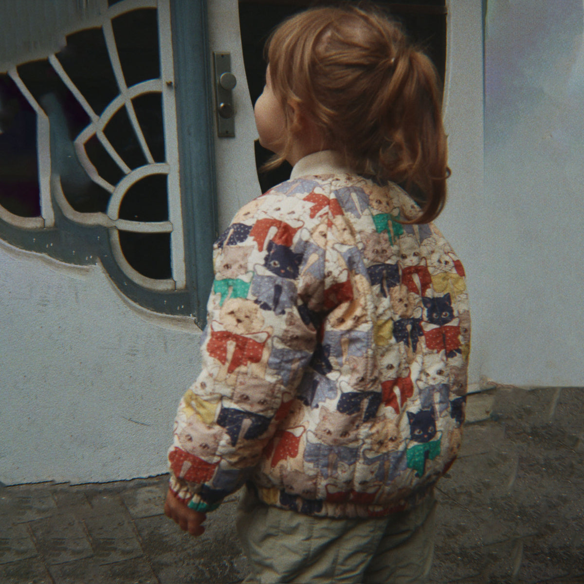 Konges Sløjd-Girls Juno Printed Bomber Jacket Like Cats And Dogs