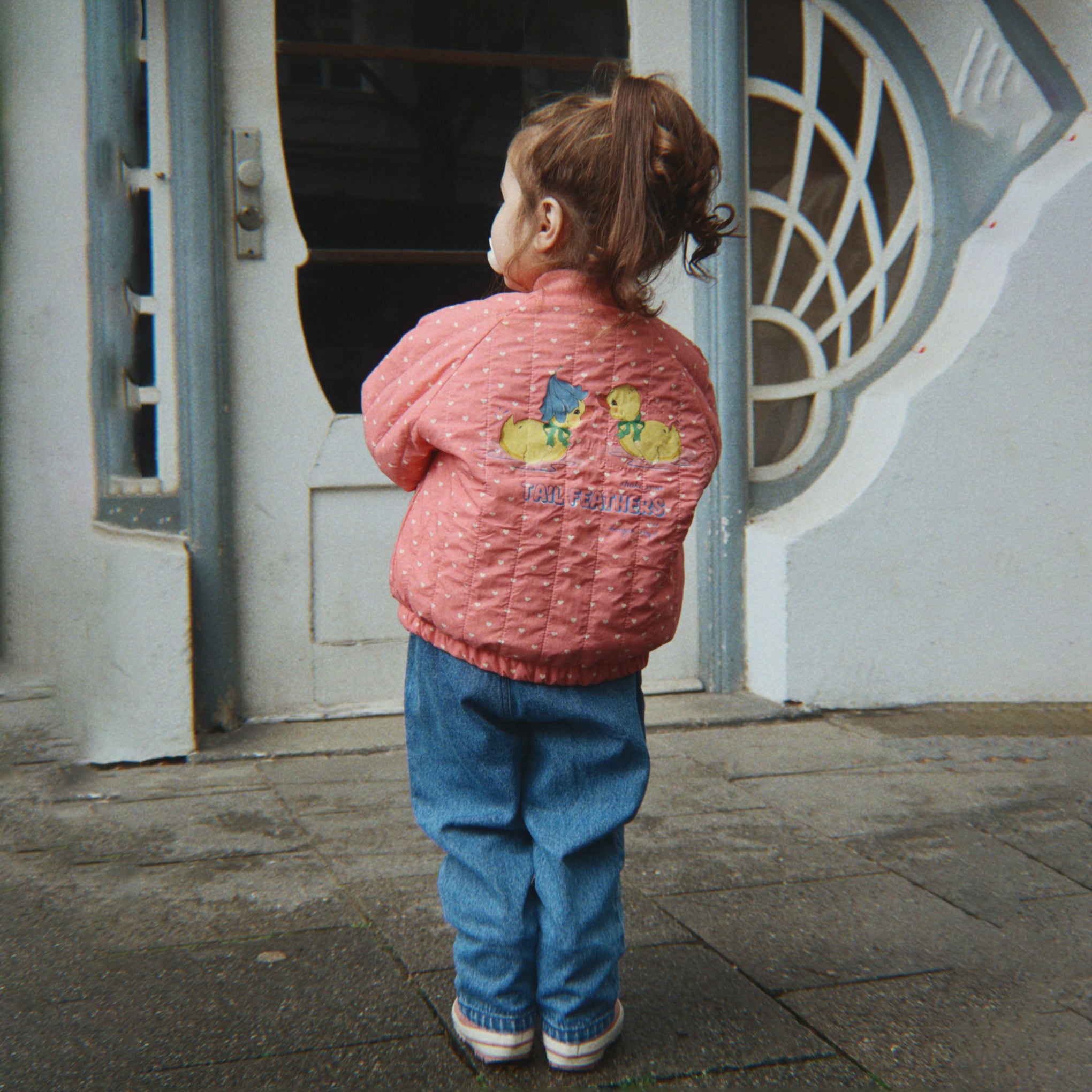 Konges Sløjd-Juno Duckling Printed Bomber Jacket Coeur Feathers