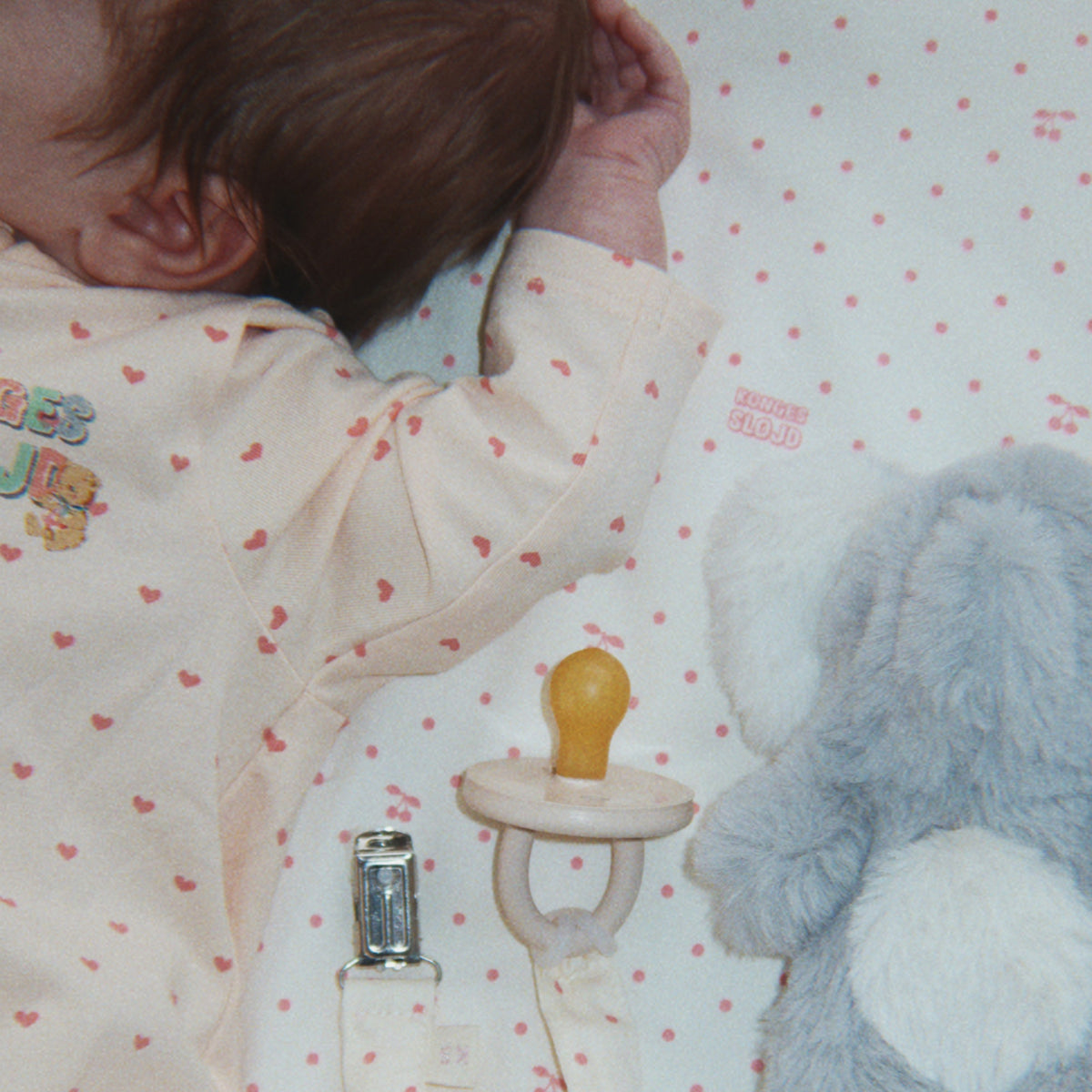 Konges Sløjd-Basic Zip Onesie Gots Teddy Coeur