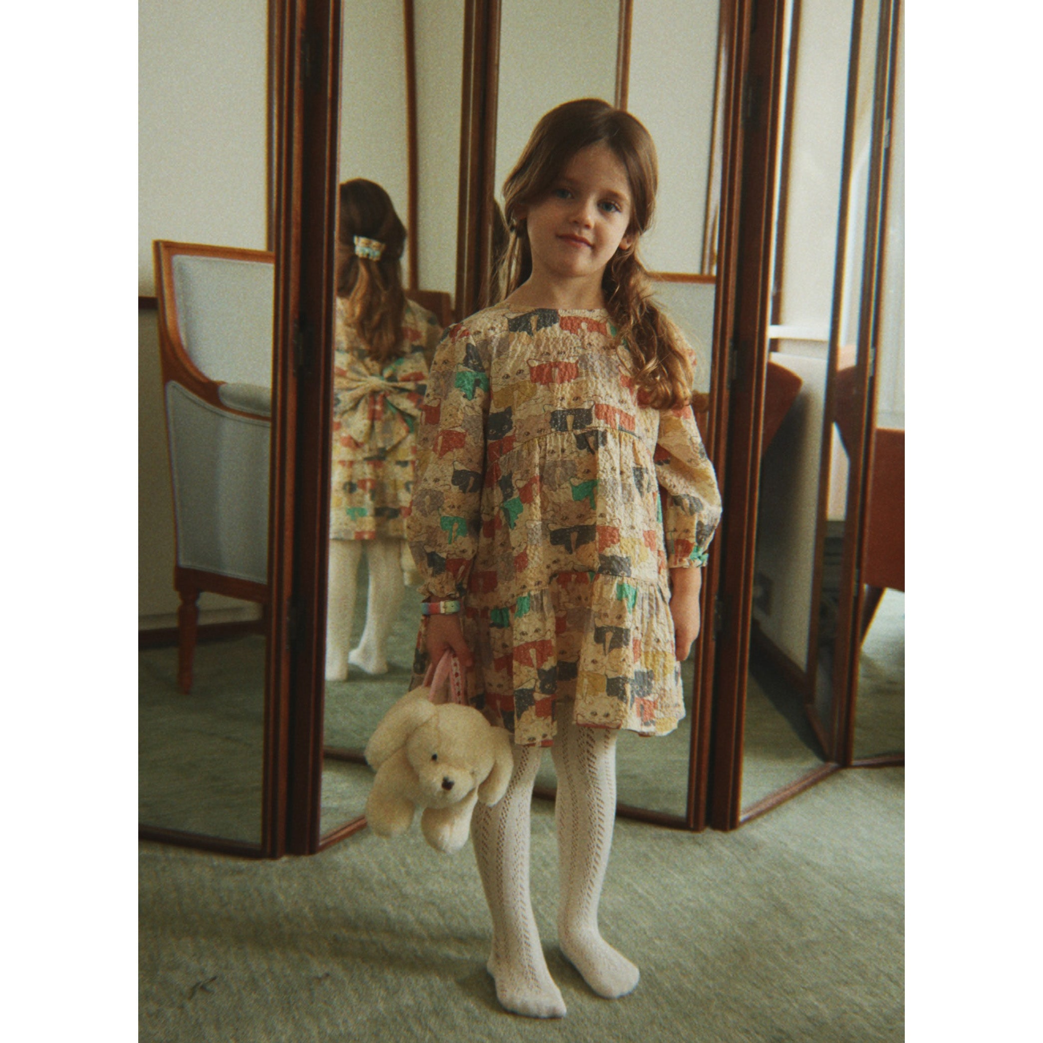 Konges Sløjd-Elin Ls Bow Dress Gots Like Cats And Dogs