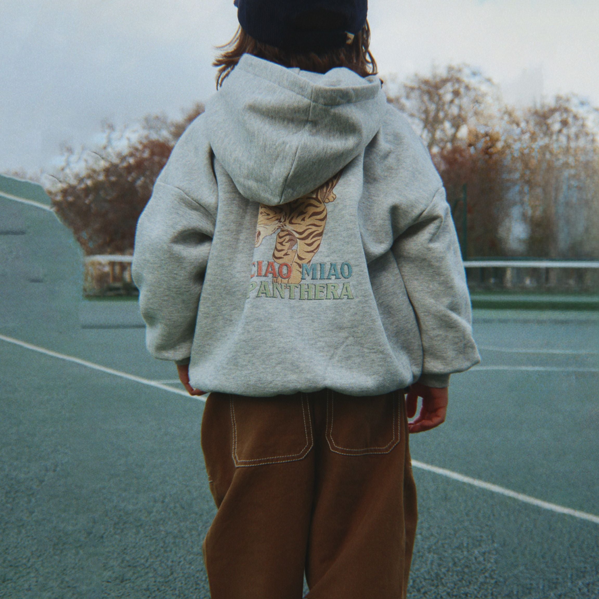 Konges Sløjd-Lou Sweat Zip Hood Gots Grey Melange