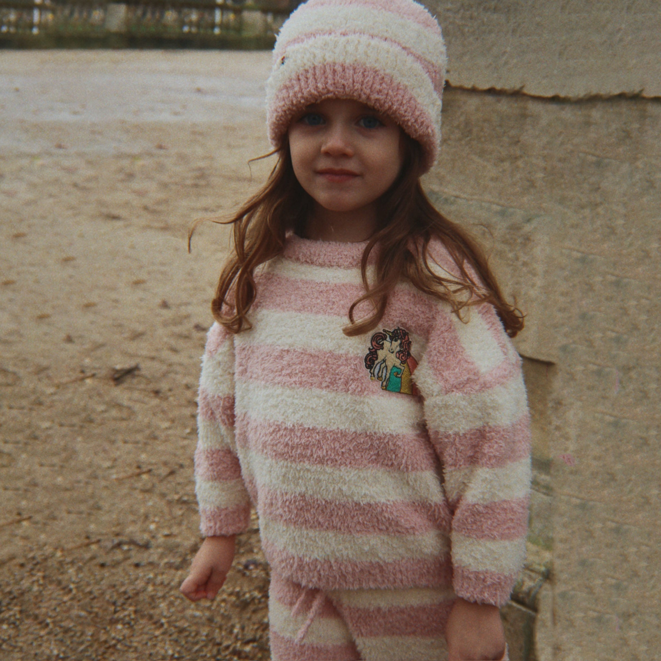 Konges Sløjd-Softy Beanie Rosy Stripe